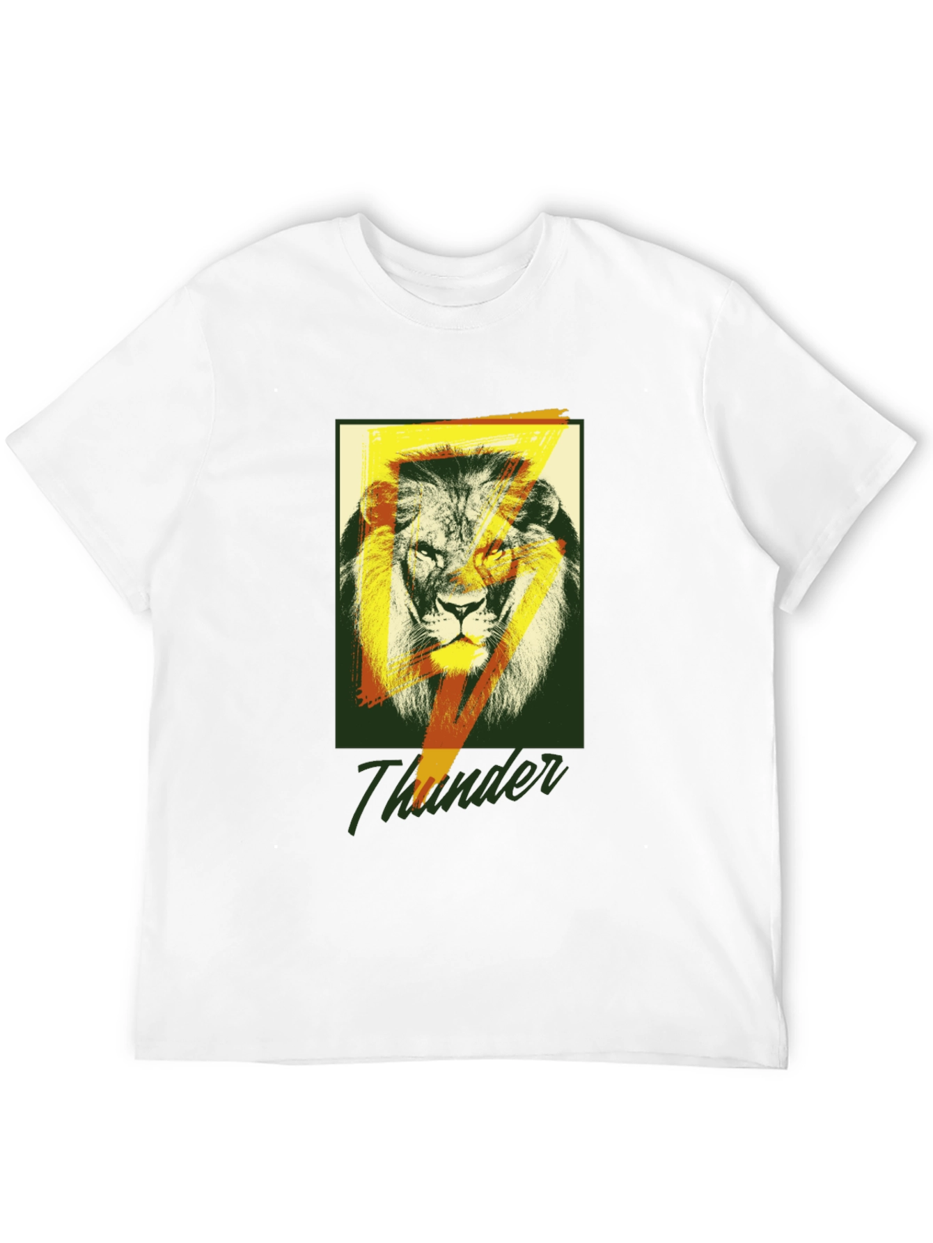 Black Lion Thunder Graphic Tee - Stylish Black T-Shirt view 12