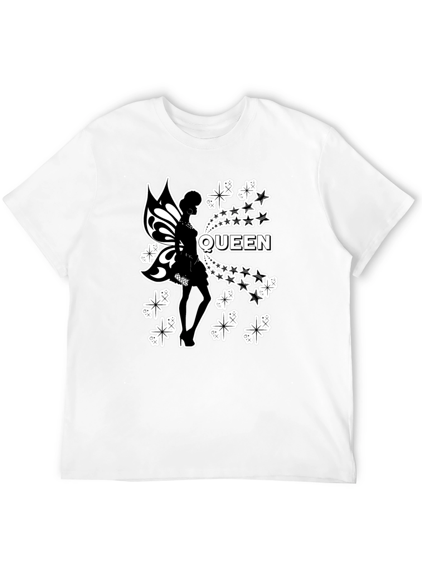Black Queen Fairy Graphic Black T-Shirt view 12