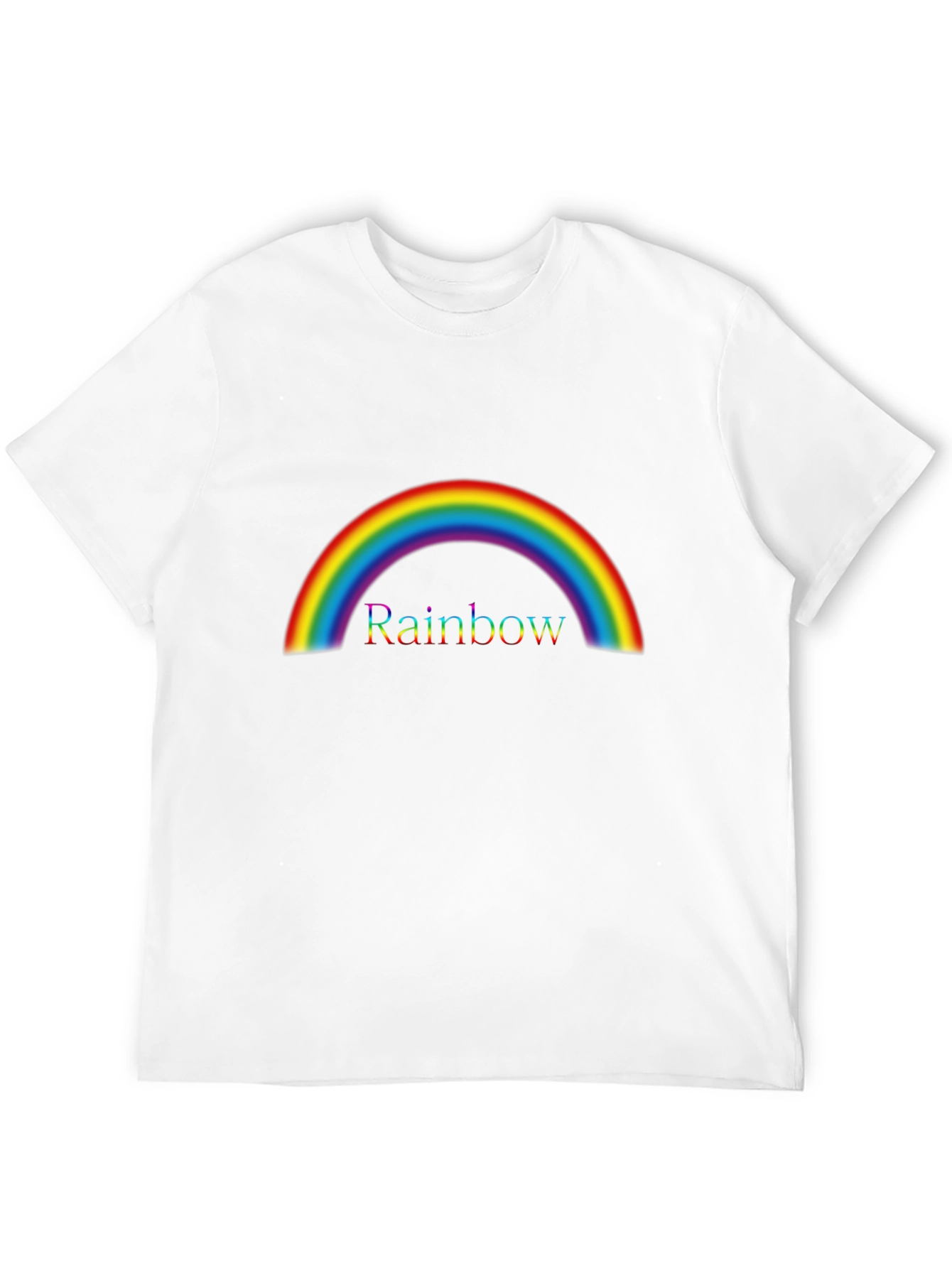 Black Rainbow Graphic Tee - Colorful Arc Design - Black view 12