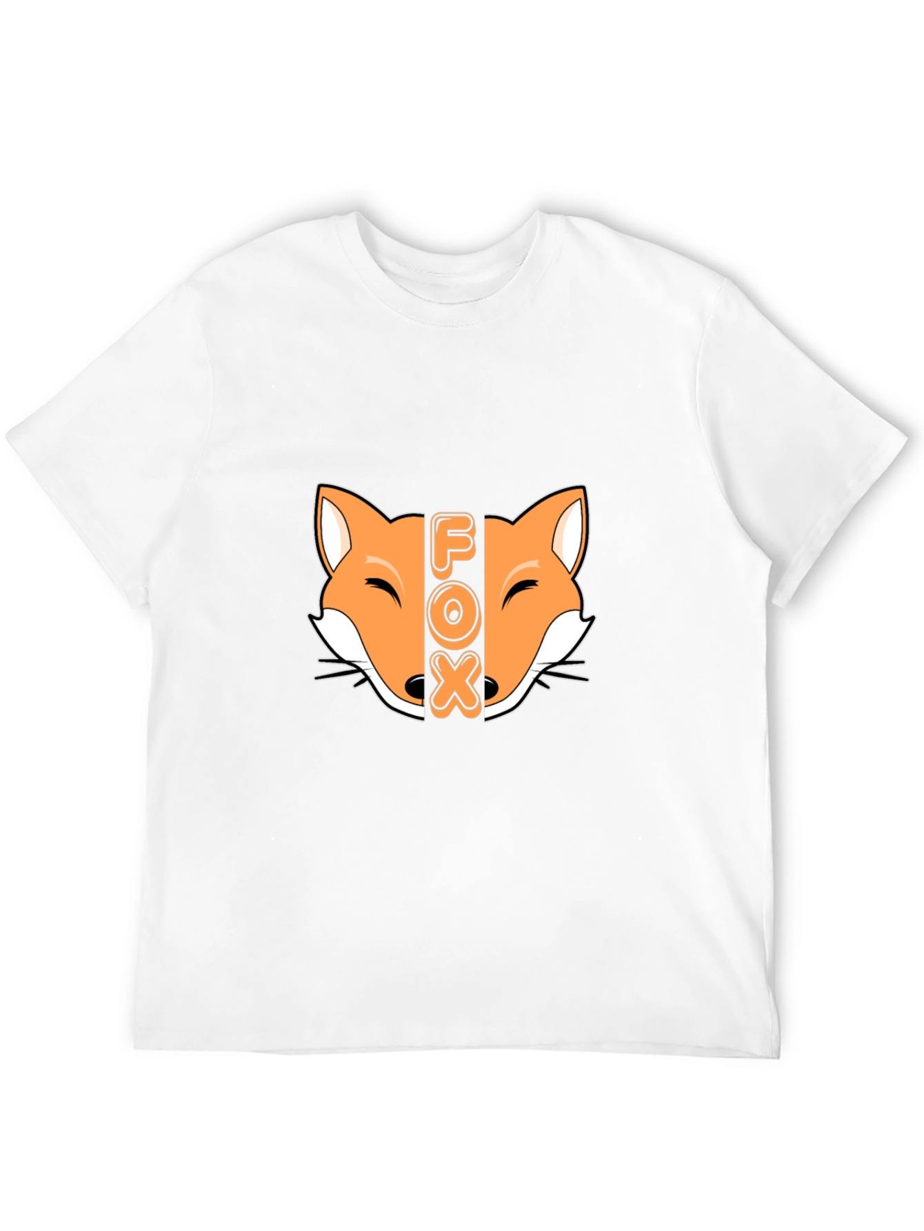 Black Cool Fox Graphic Black T-Shirt view 12