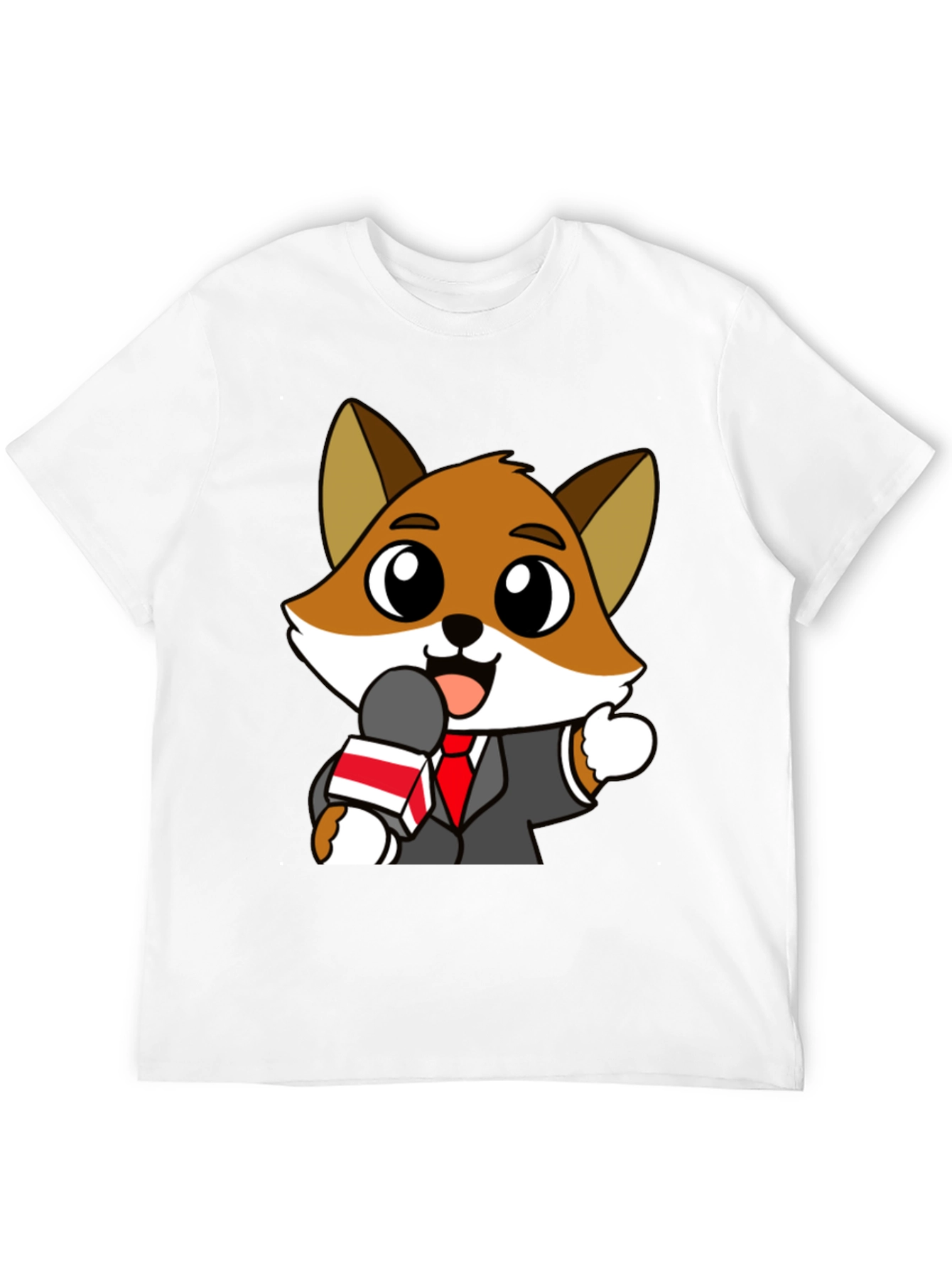 Black Fox News Reporter Graphic Tee view 12