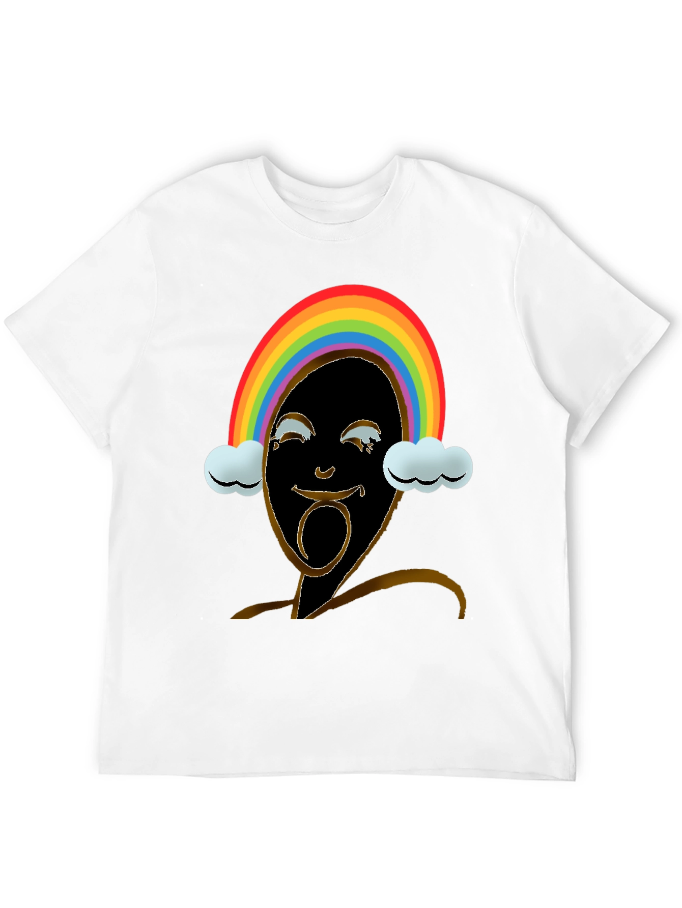 Black Rainbow Face Graphic Tee - Black view 12