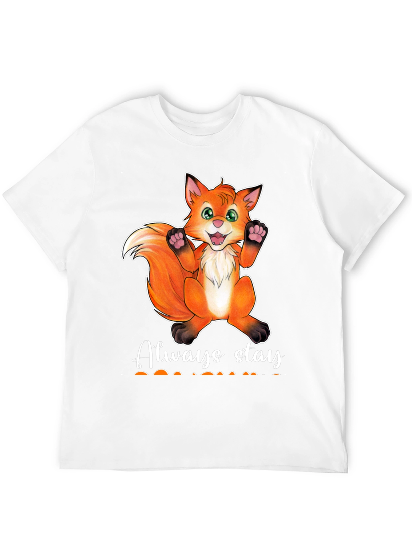 Black Cute Fox T-Shirt - Always Stay view 12