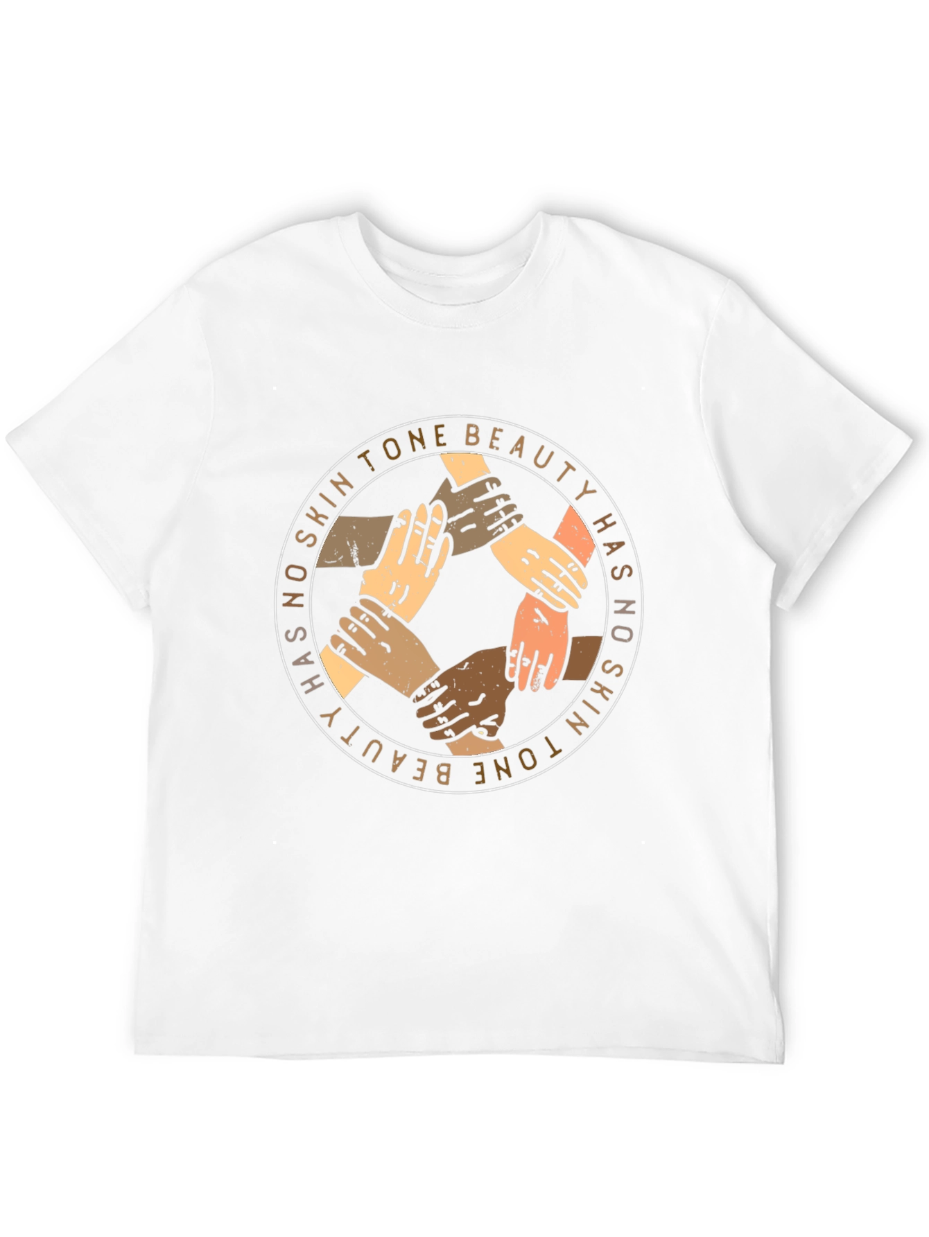 Black Unity T-Shirt: Beauty Has No Skin Tone - Unisex view 12