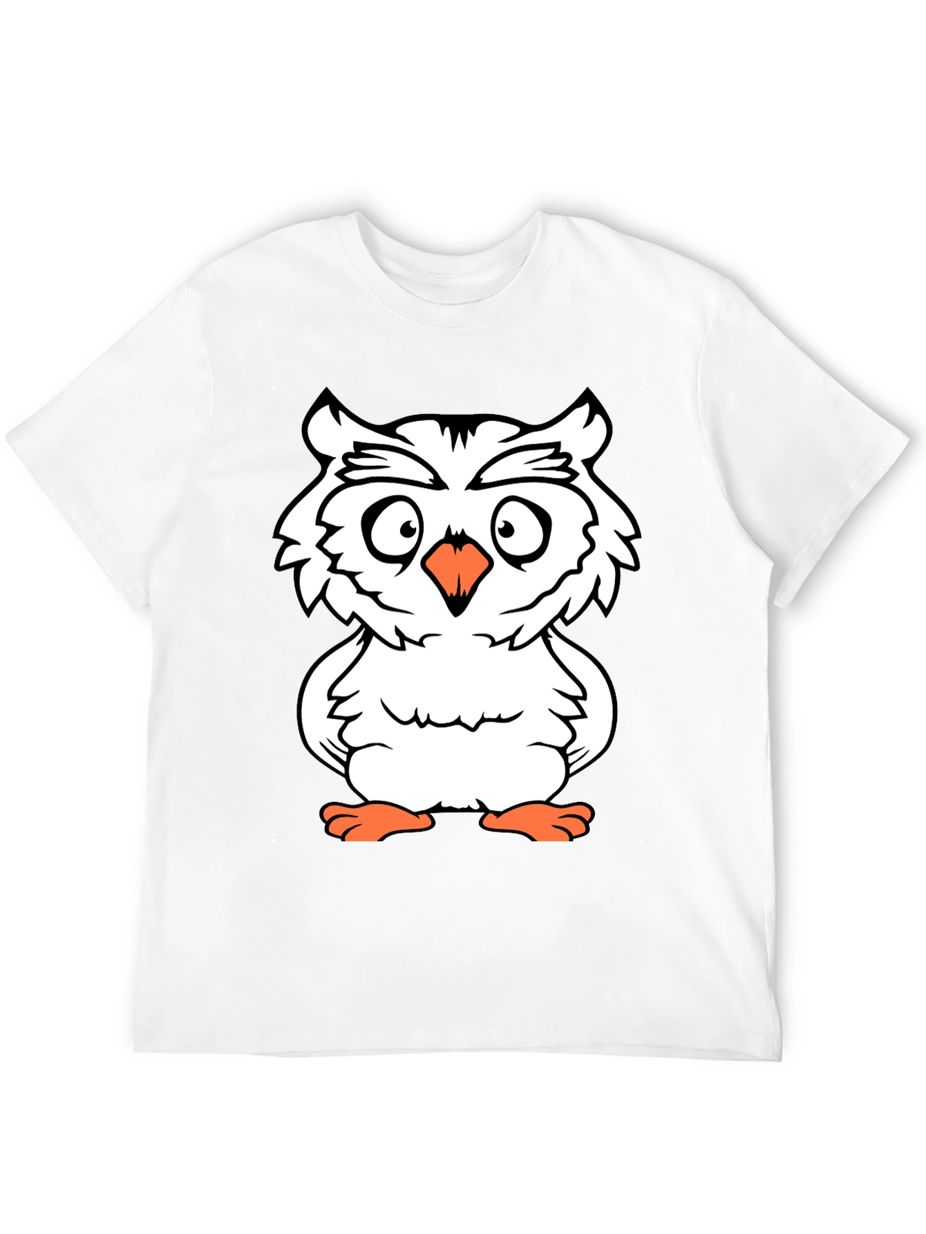 Black Owl Graphic Tee - Black Cotton T-Shirt view 12