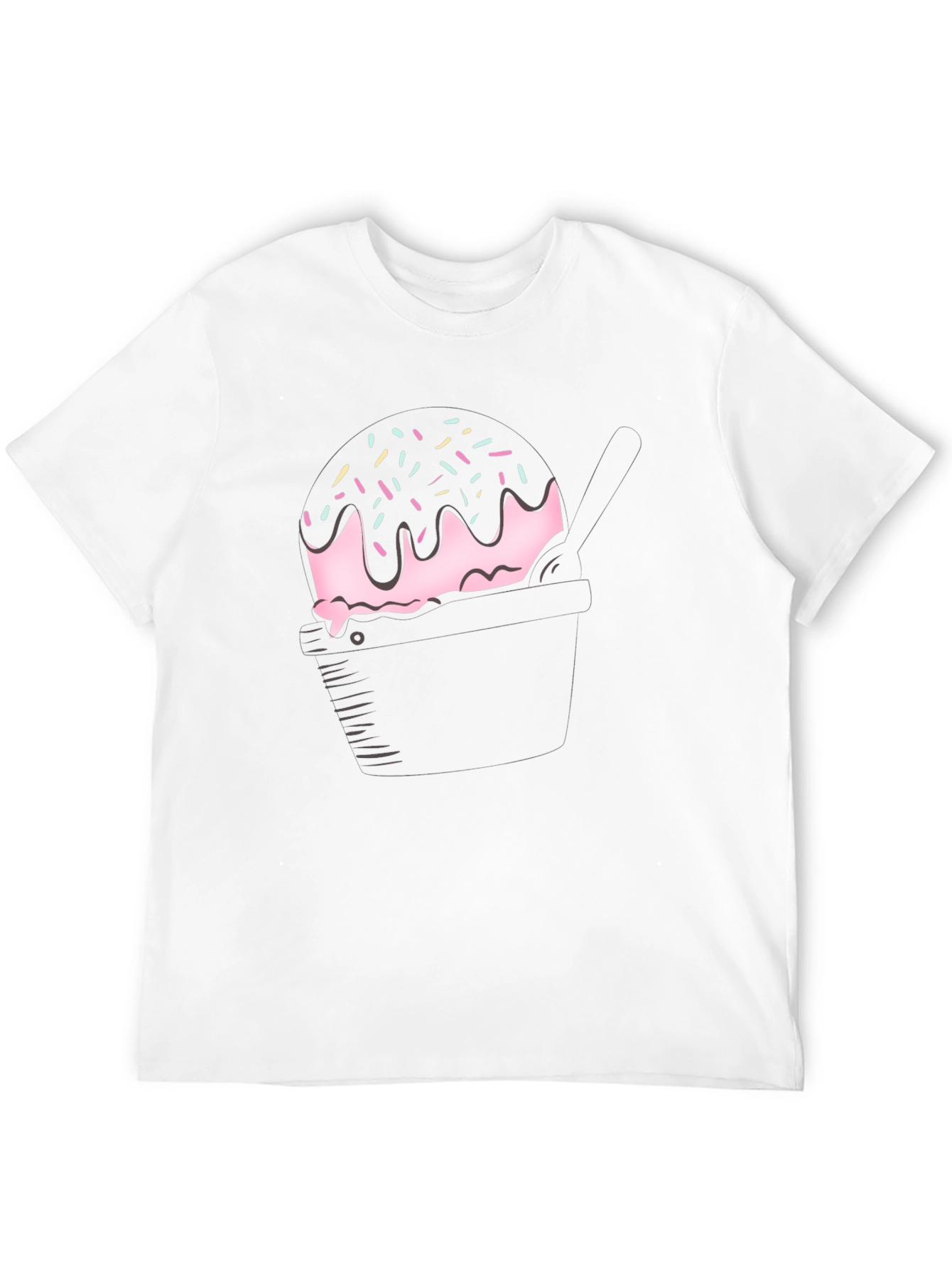 Black Cupcake Graphic Tee - Black Cotton T-Shirt view 12