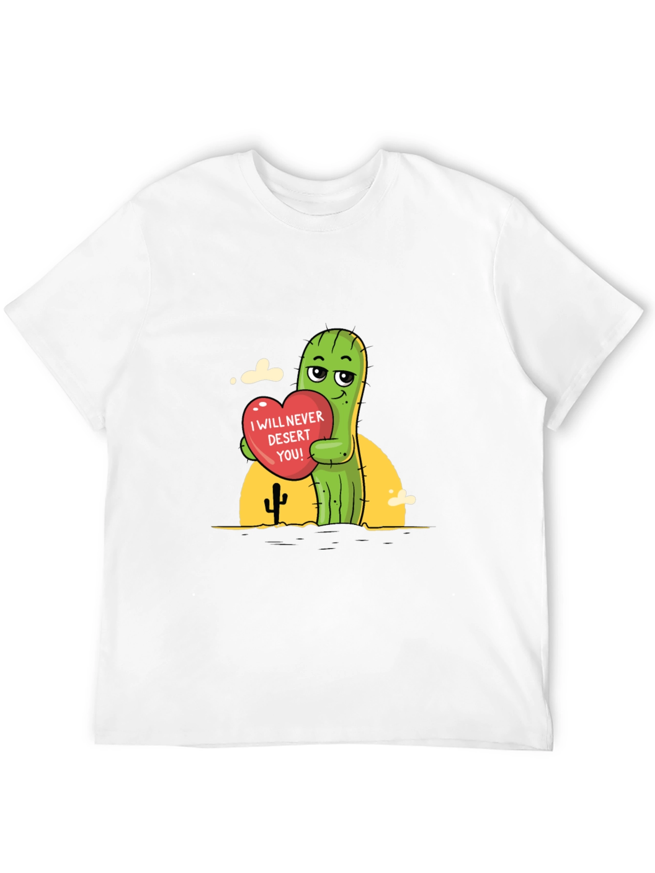 Black Cactus Love T-Shirt - 'I Will Never Desert You!' view 12