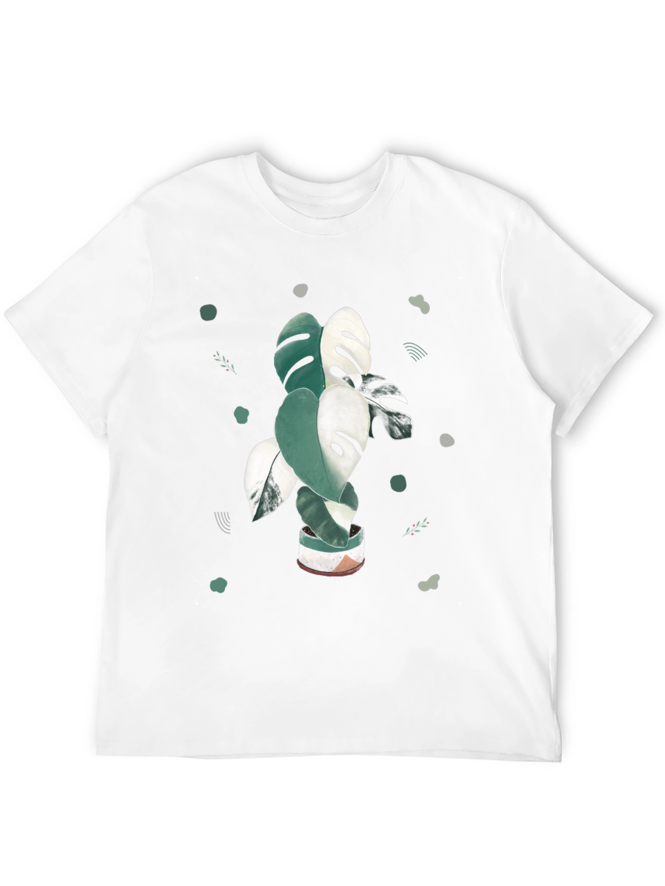 Black Monstera Plant Graphic T-Shirt view 12