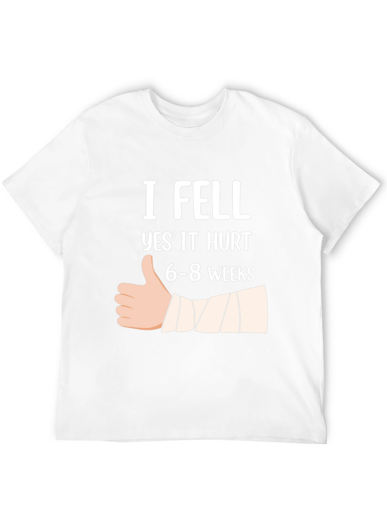 Black I Fell Yes It Hurt T-Shirt Funny Broken Bone Gift view 12
