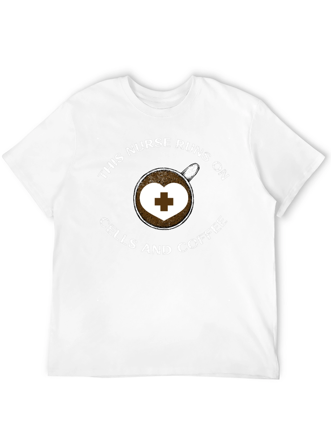 Black Nurse Coffee T-Shirt - Runs on Cells and Coffee view 12