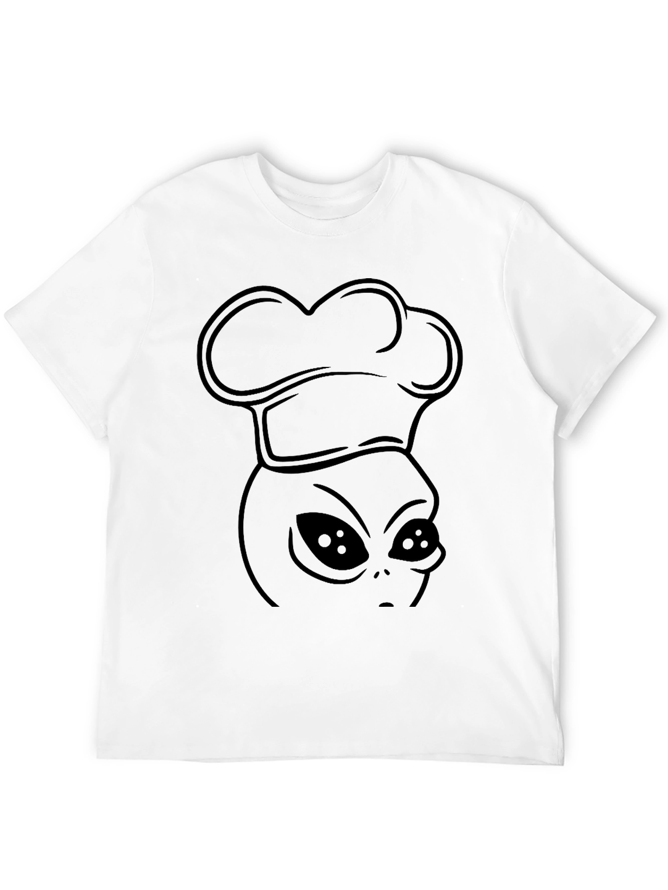 Black Alien Chef T-Shirt - Black Graphic Tee view 12