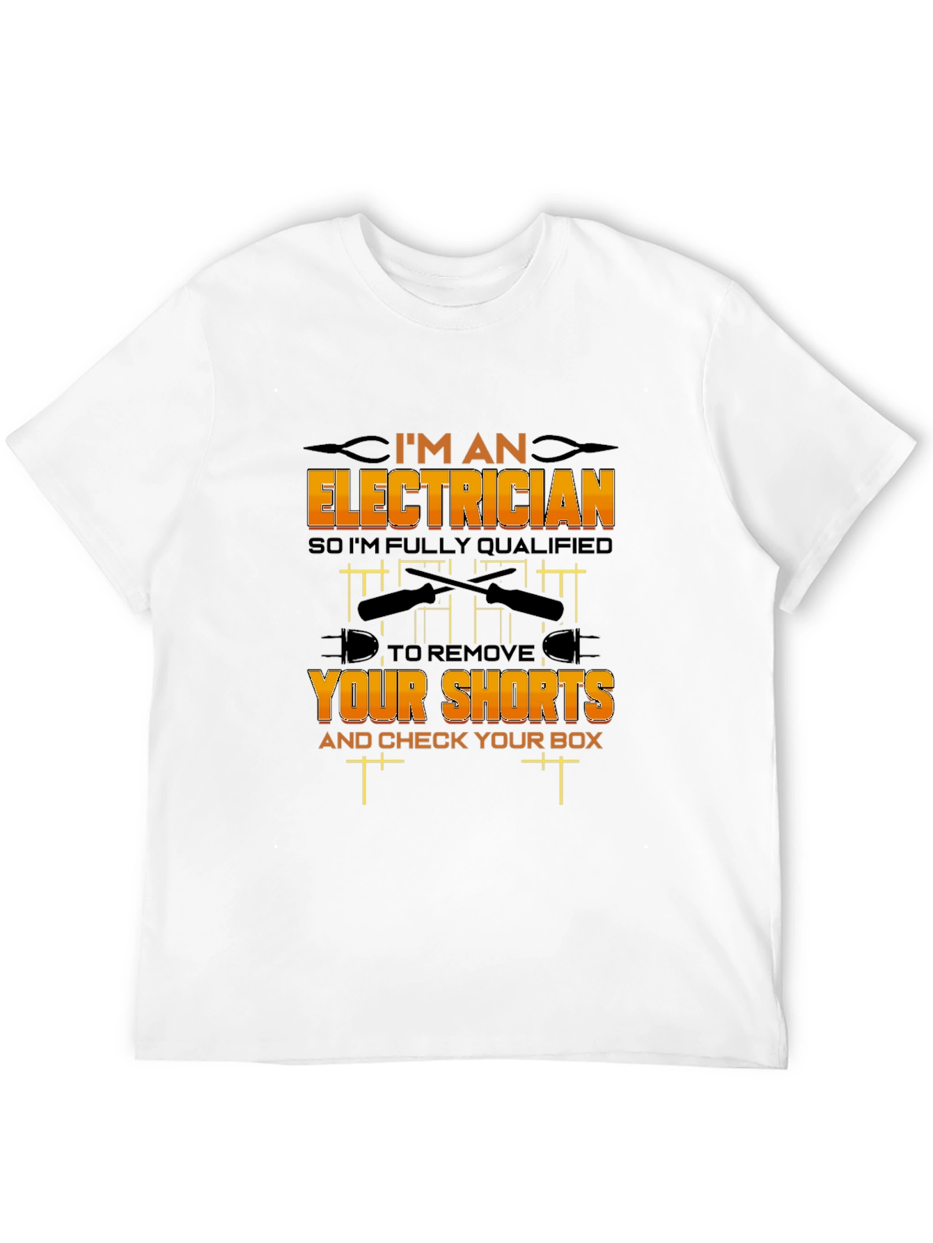 Black Electrician Humor Graphic T-Shirt view 12