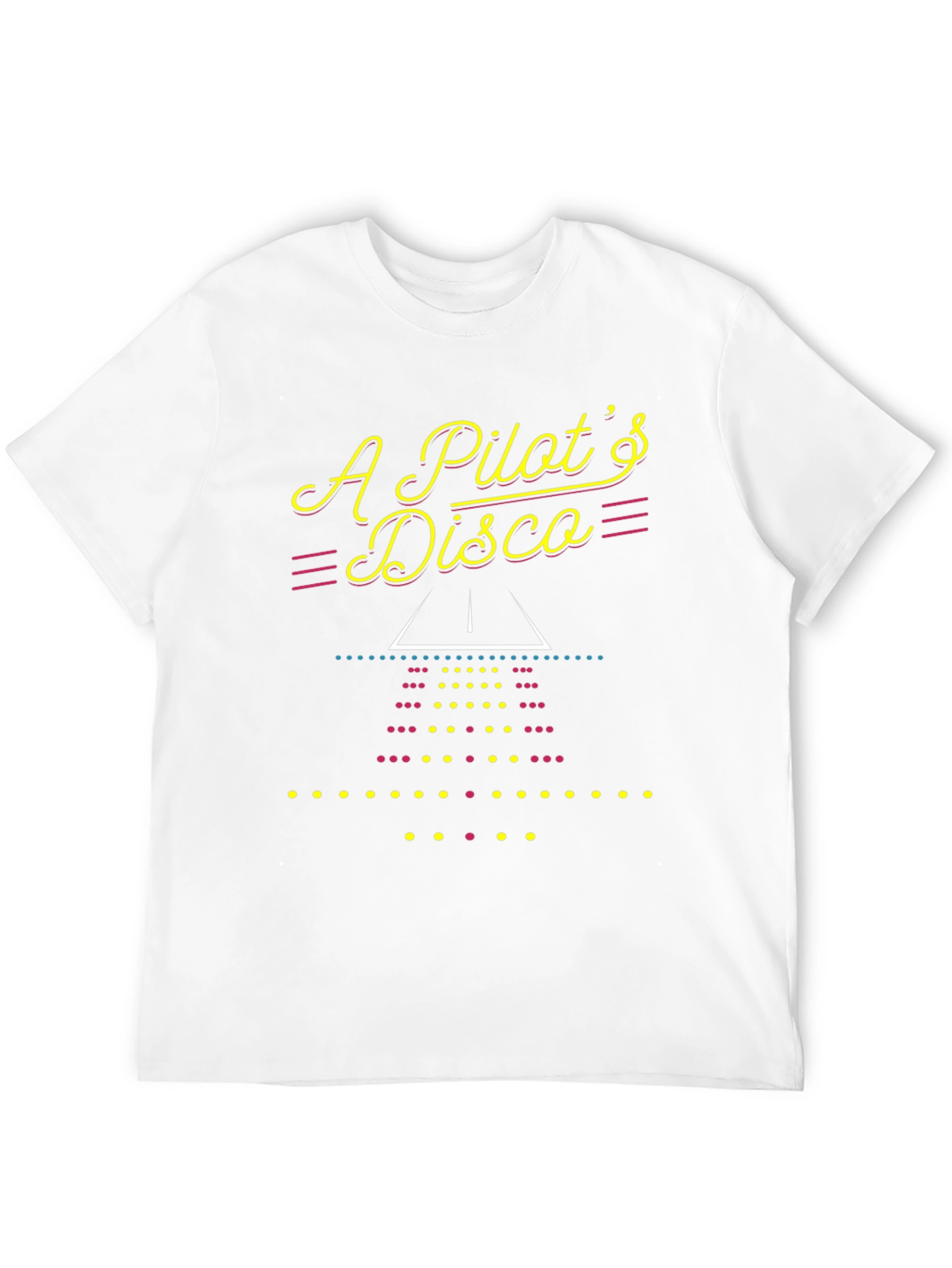 Black Pilot's Disco Graphic Tee - Aviation Inspired T-Shirt view 12