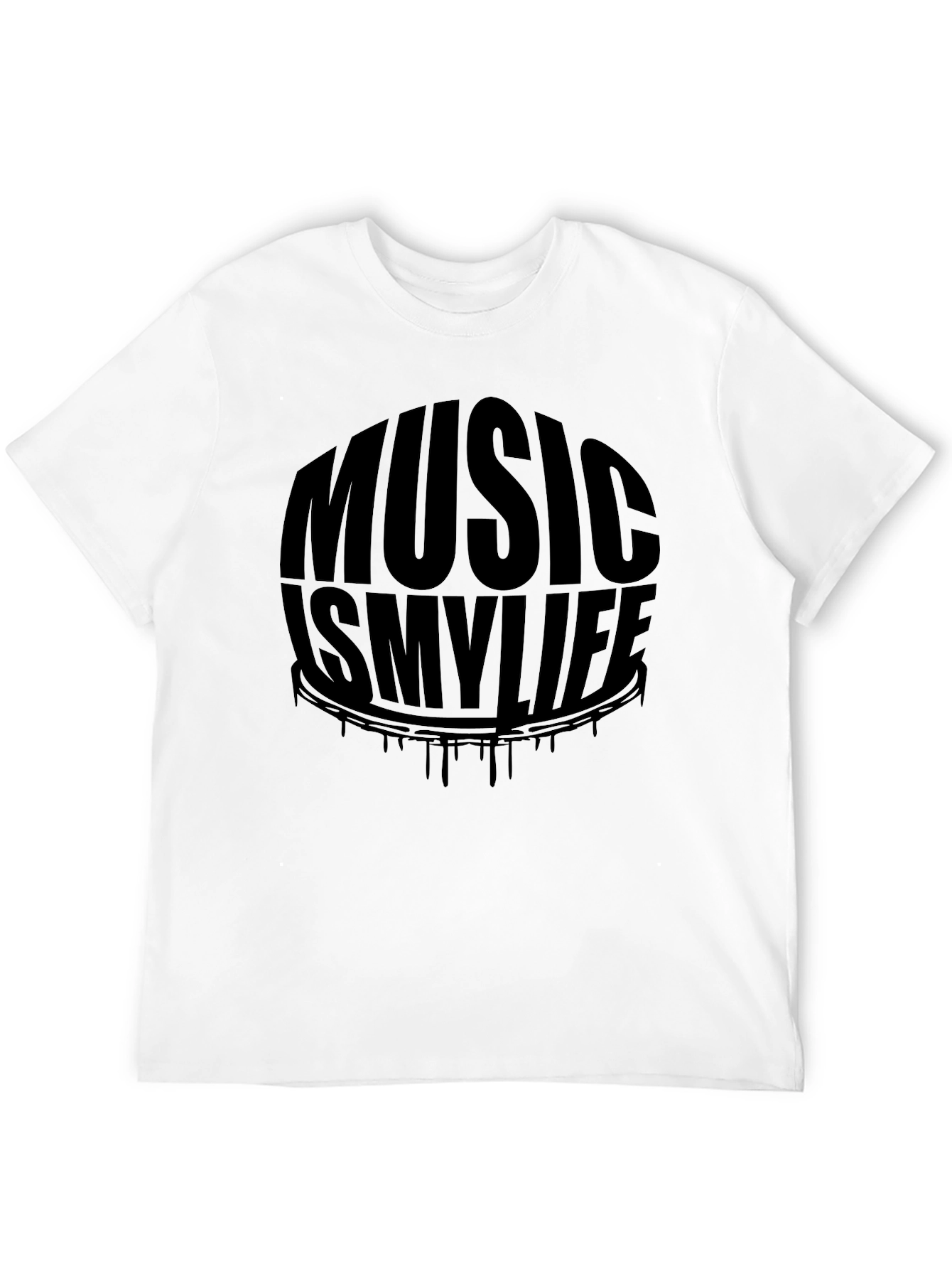 Black Music Is My Life Black Graphic T-Shirt view 12