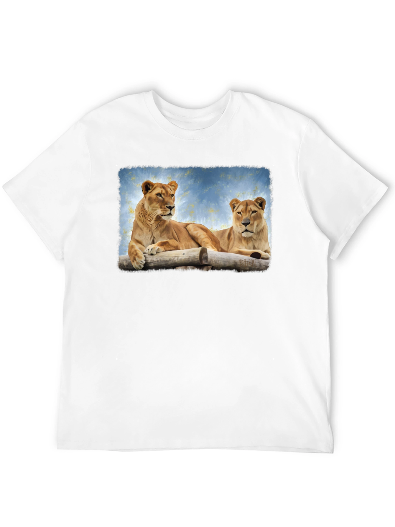 Black Lioness Graphic Print Black T-Shirt view 12