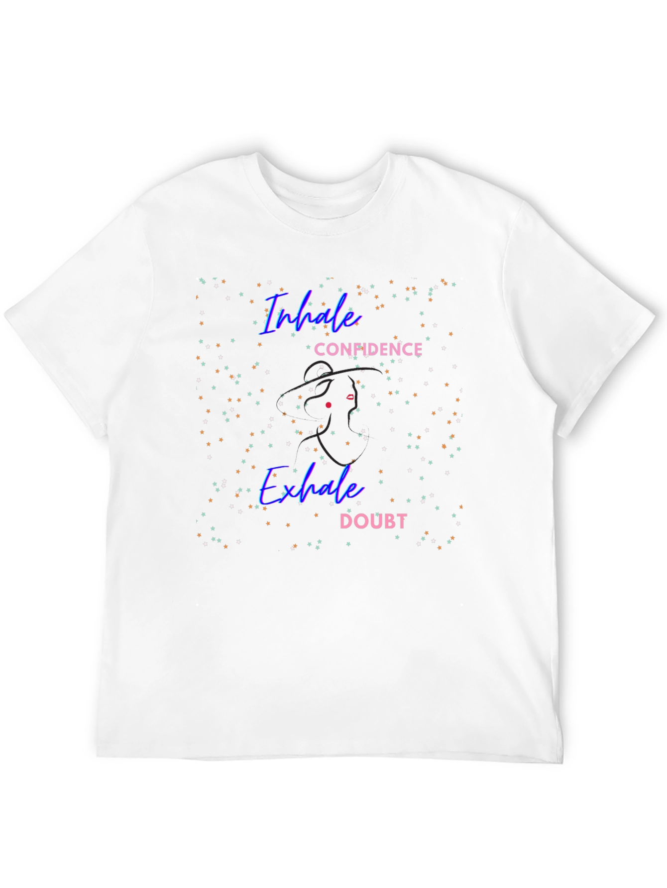 Black Inhale Confidence, Exhale Doubt T-Shirt view 12