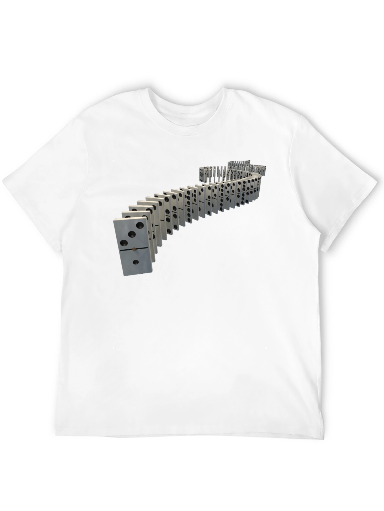 Black Domino Effect Graphic Tee - Unique Design view 12