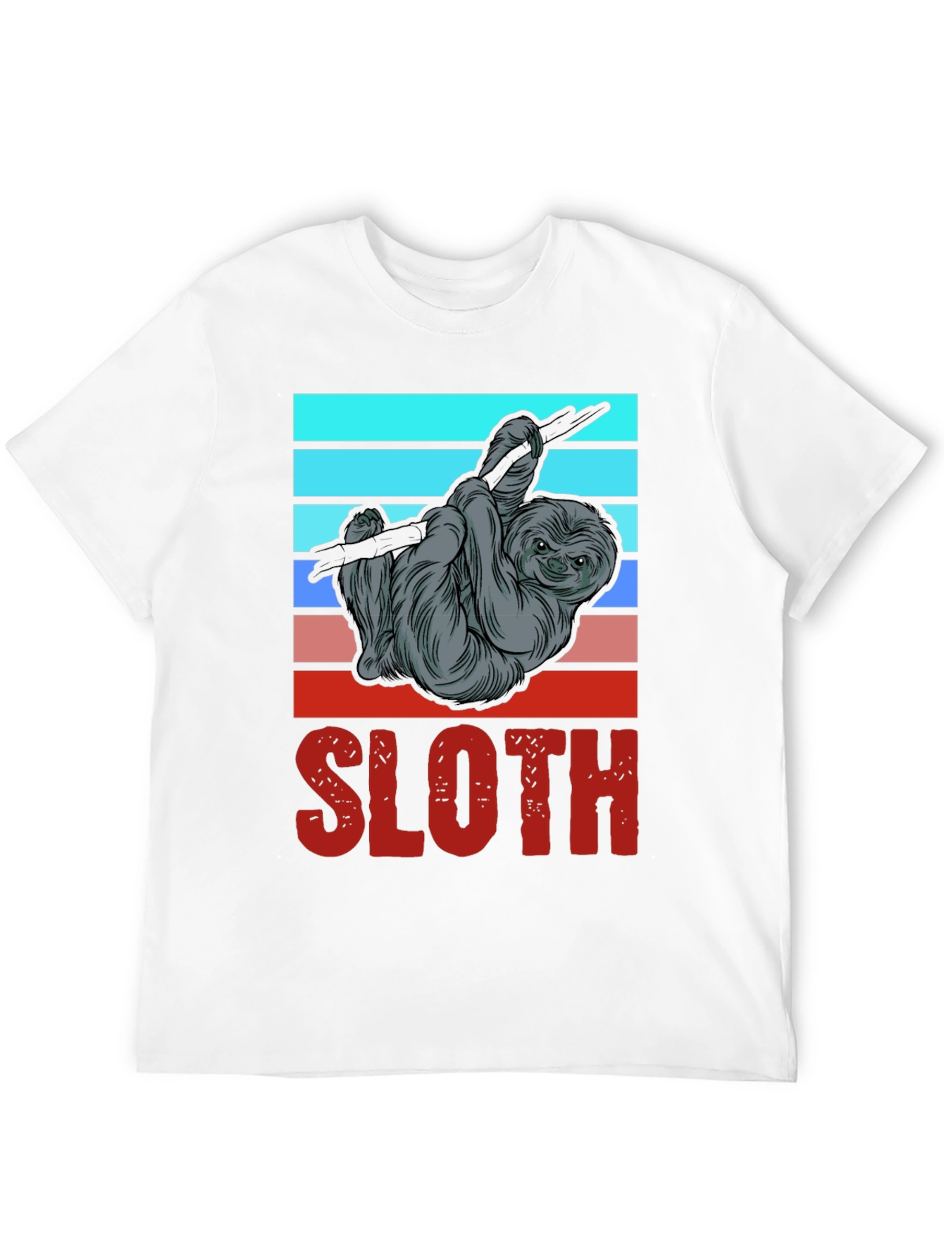 Black Retro Sloth Graphic Tee - Casual Comfort view 12