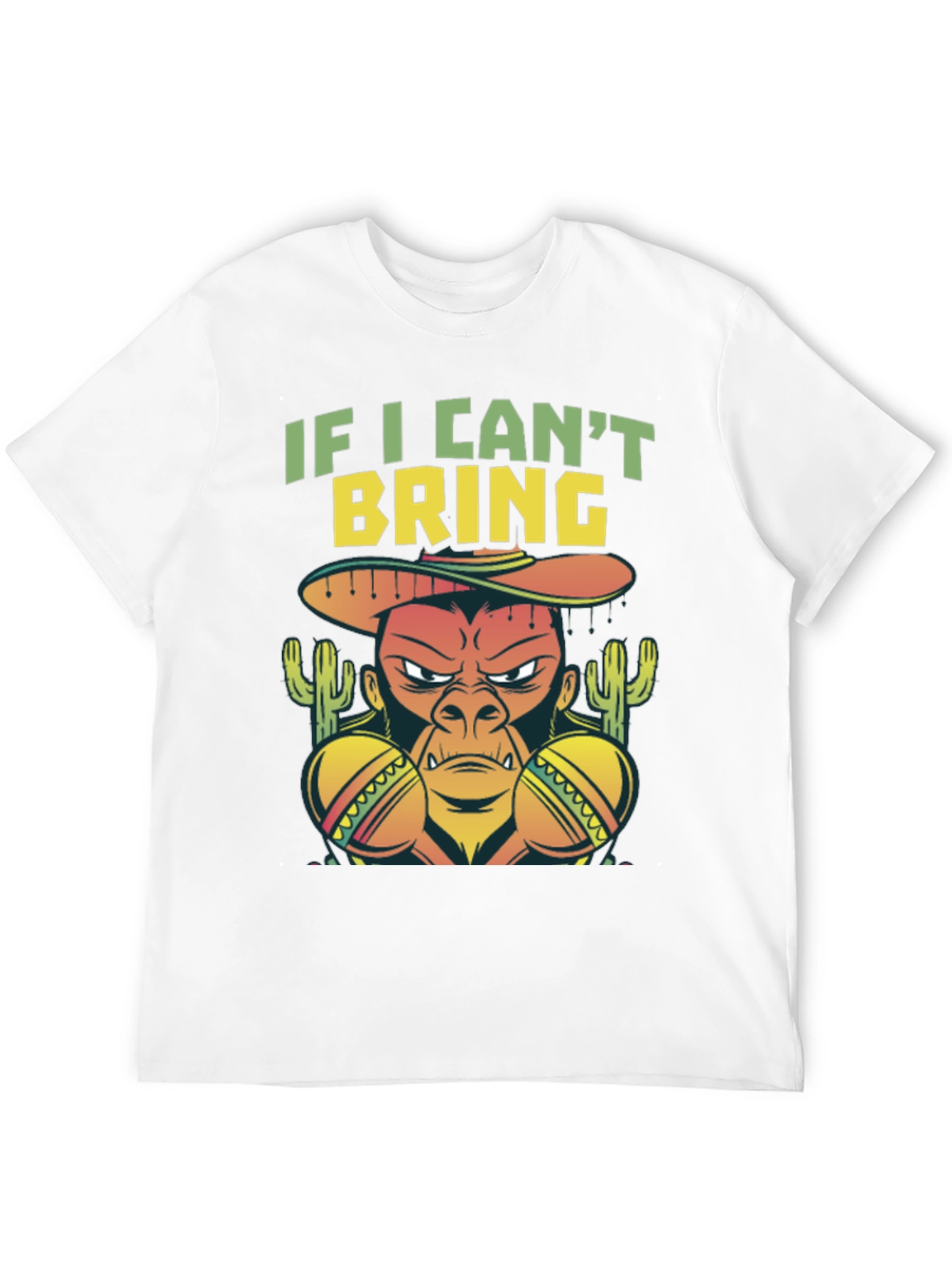 Black Funny Mexican Gorilla T-Shirt view 12