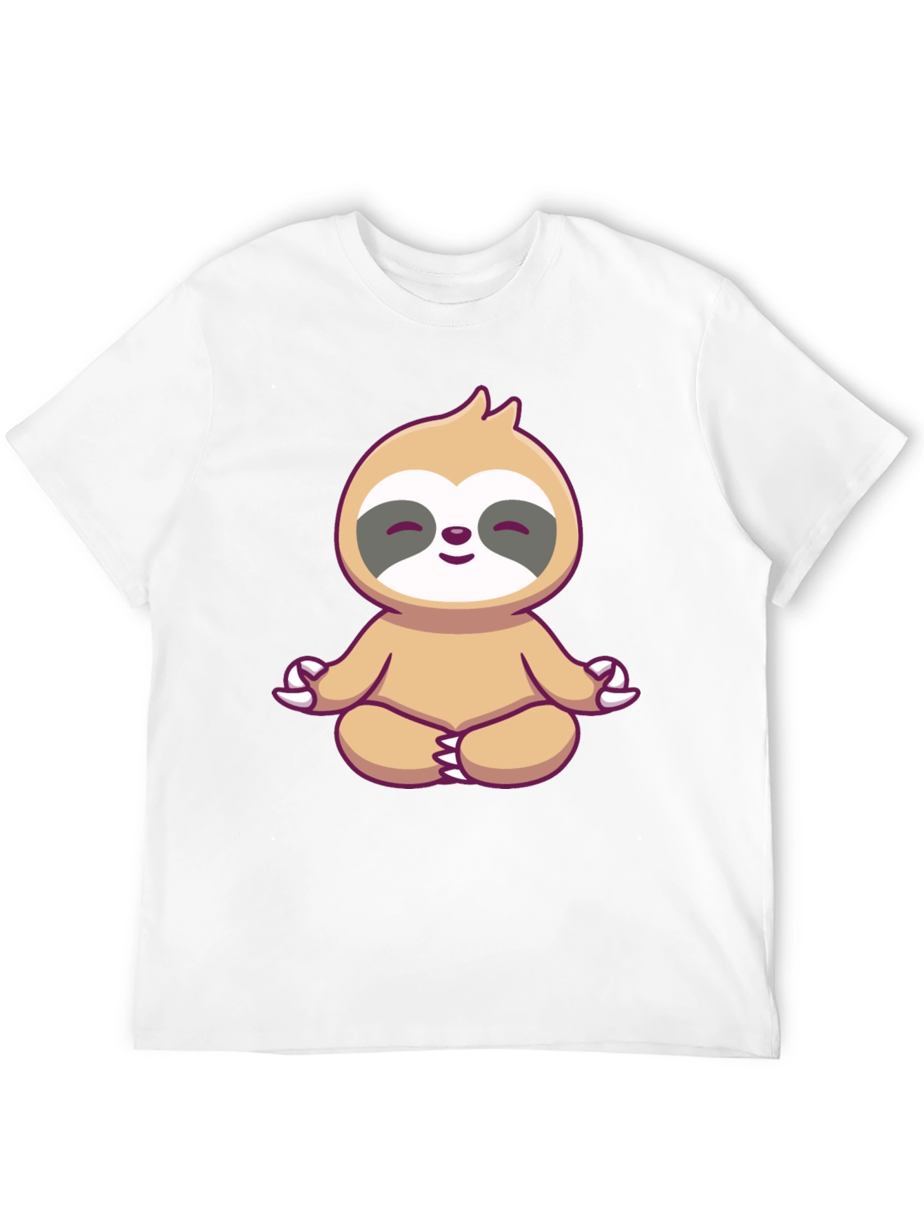 Black Zen Sloth Graphic Tee - Black Cotton T-Shirt view 12