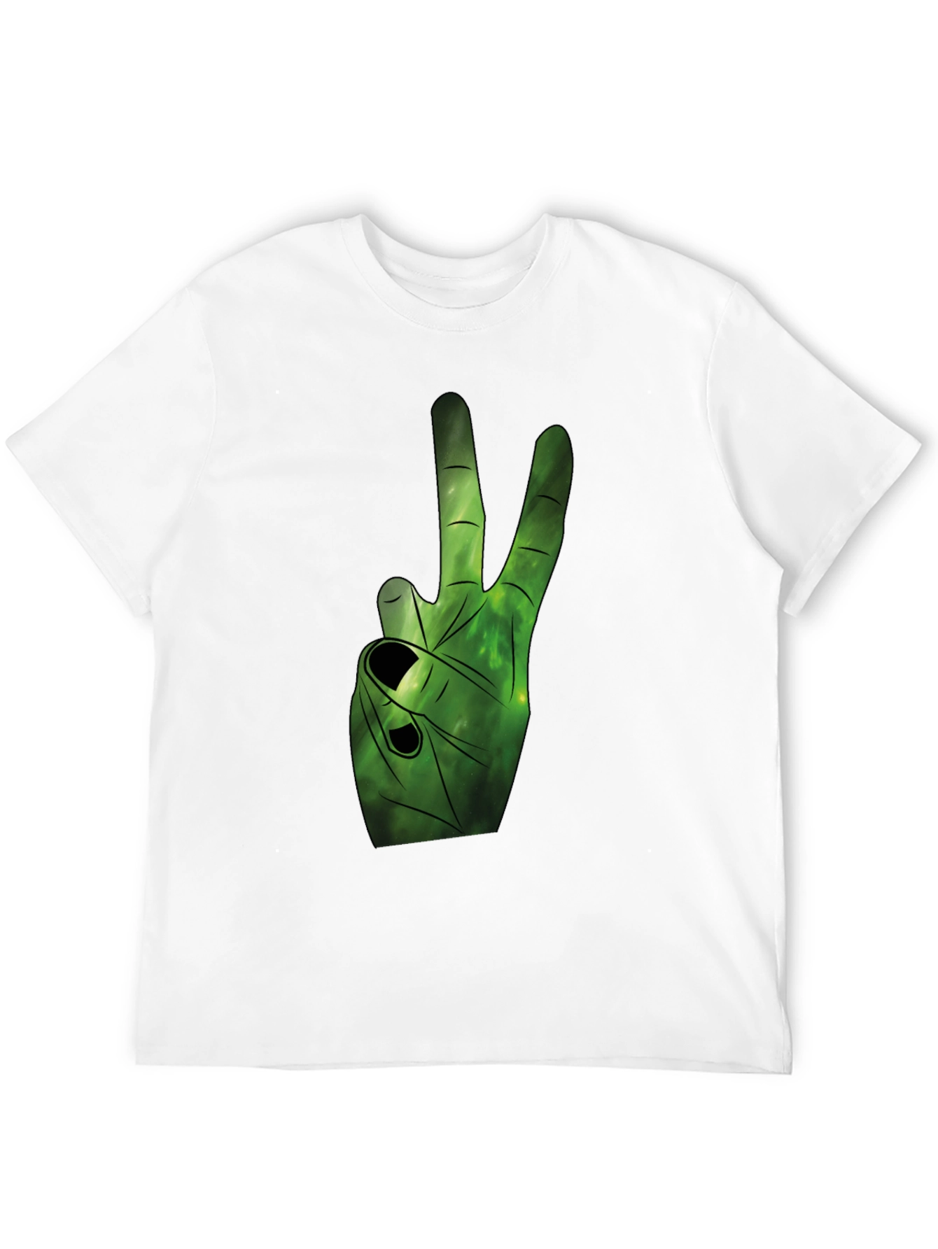 Black Peace Sign Graphic Tee - Black Cotton Comfort view 12