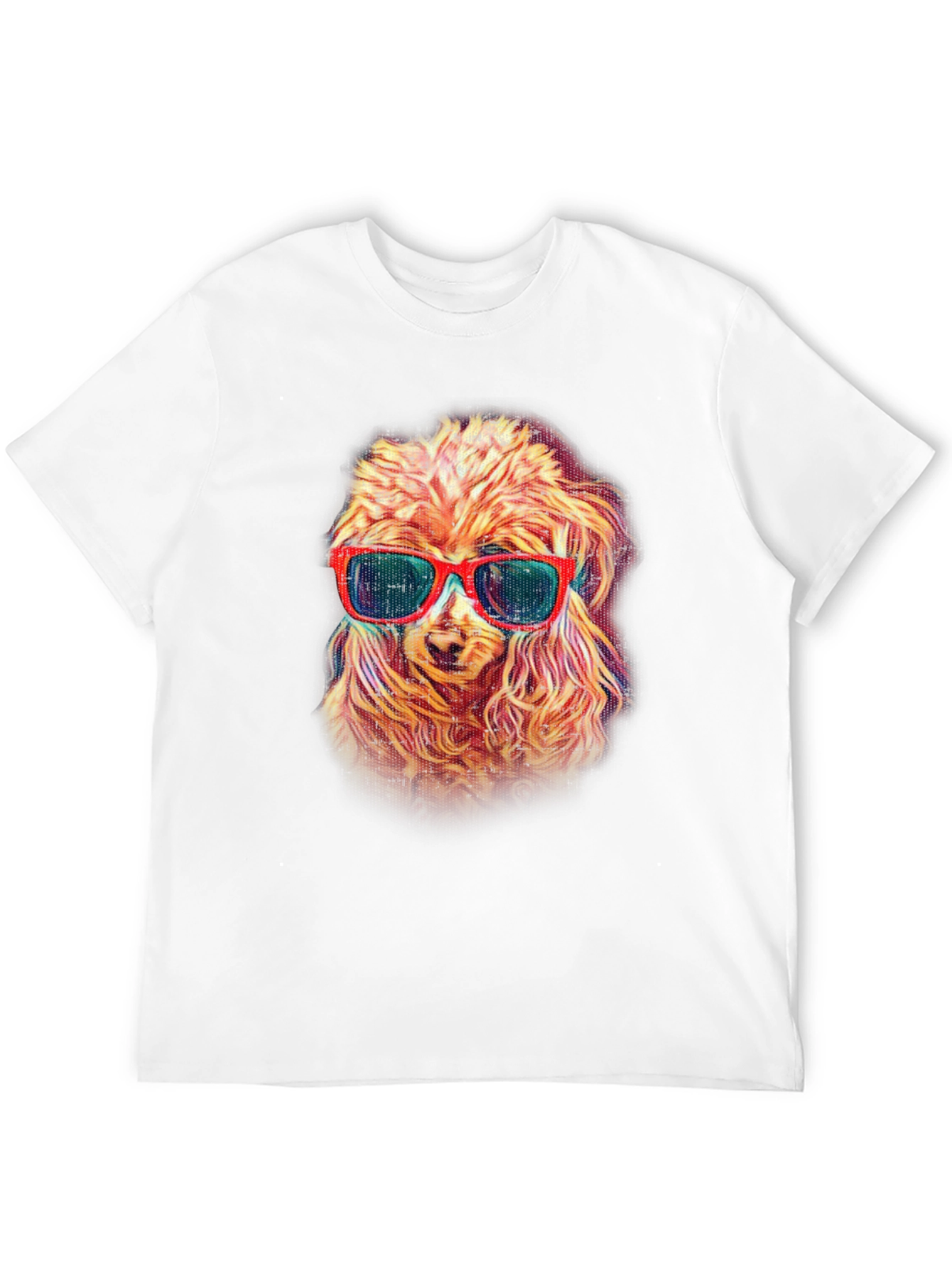 Black Cool Dog in Shades Men's Black T-Shirt view 12