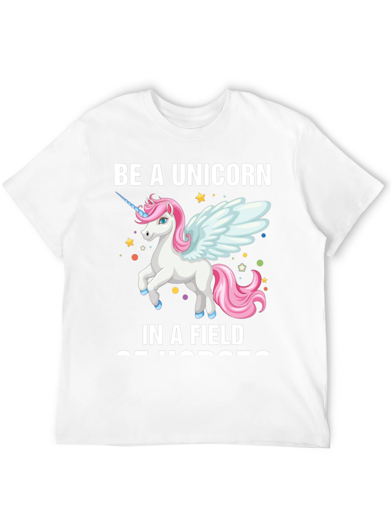 Black Be a Unicorn T-Shirt view 12