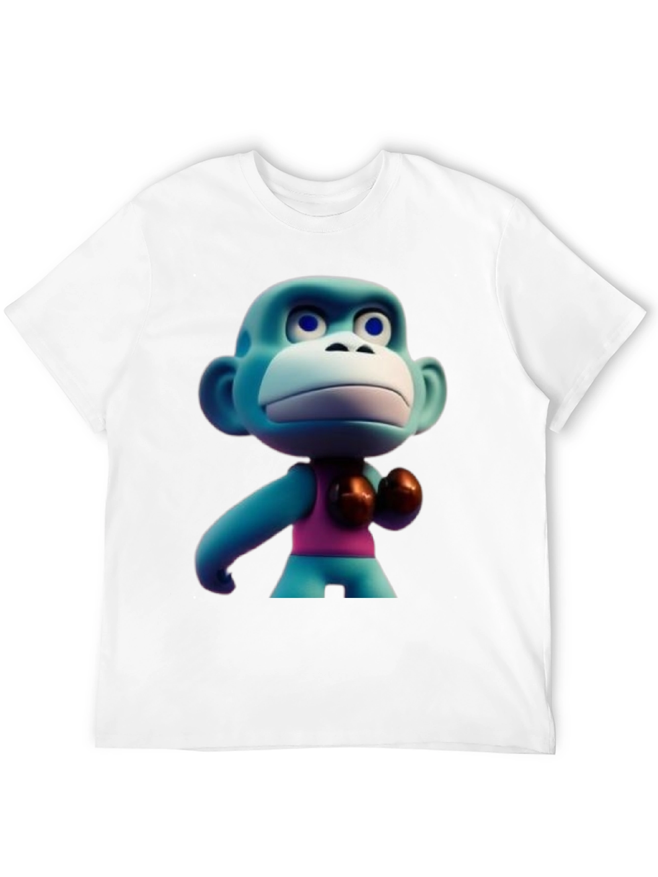 Black Blue Monkey Boxer T-Shirt view 12
