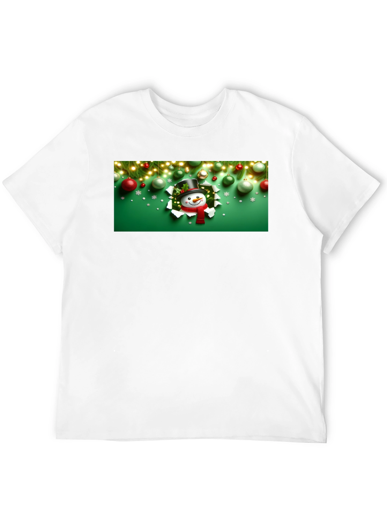 Black Festive Snowman Graphic Tee view 12