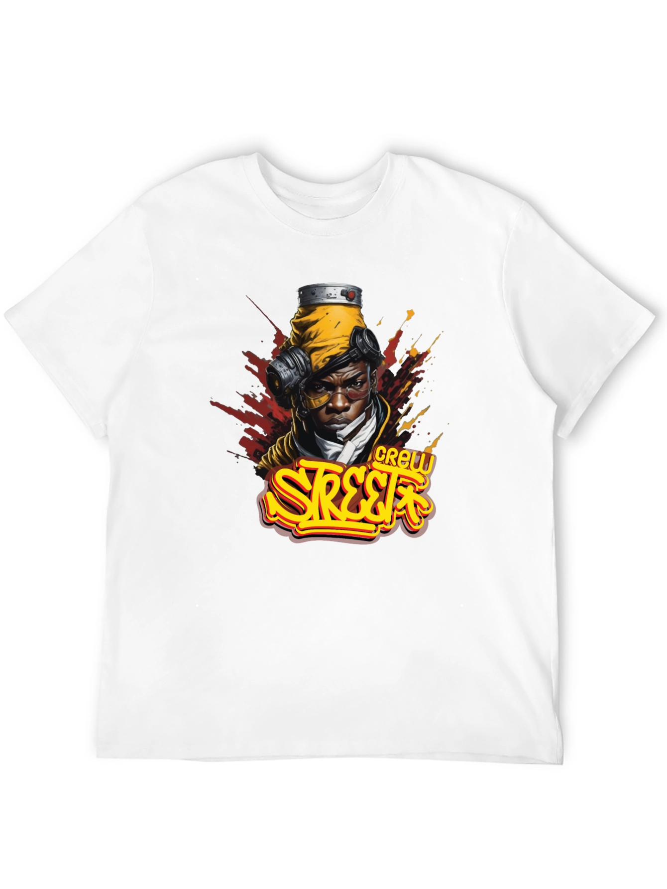 Black Street Crew Graphic T-Shirt - Urban Style view 12
