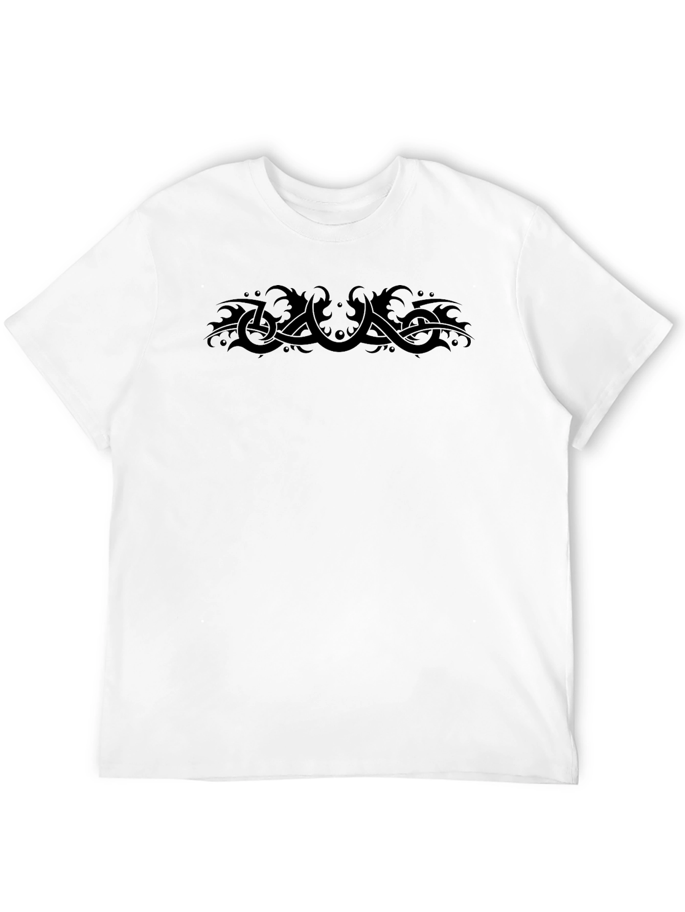 Black Tribal Graphic Black T-Shirt - Unique Design view 12