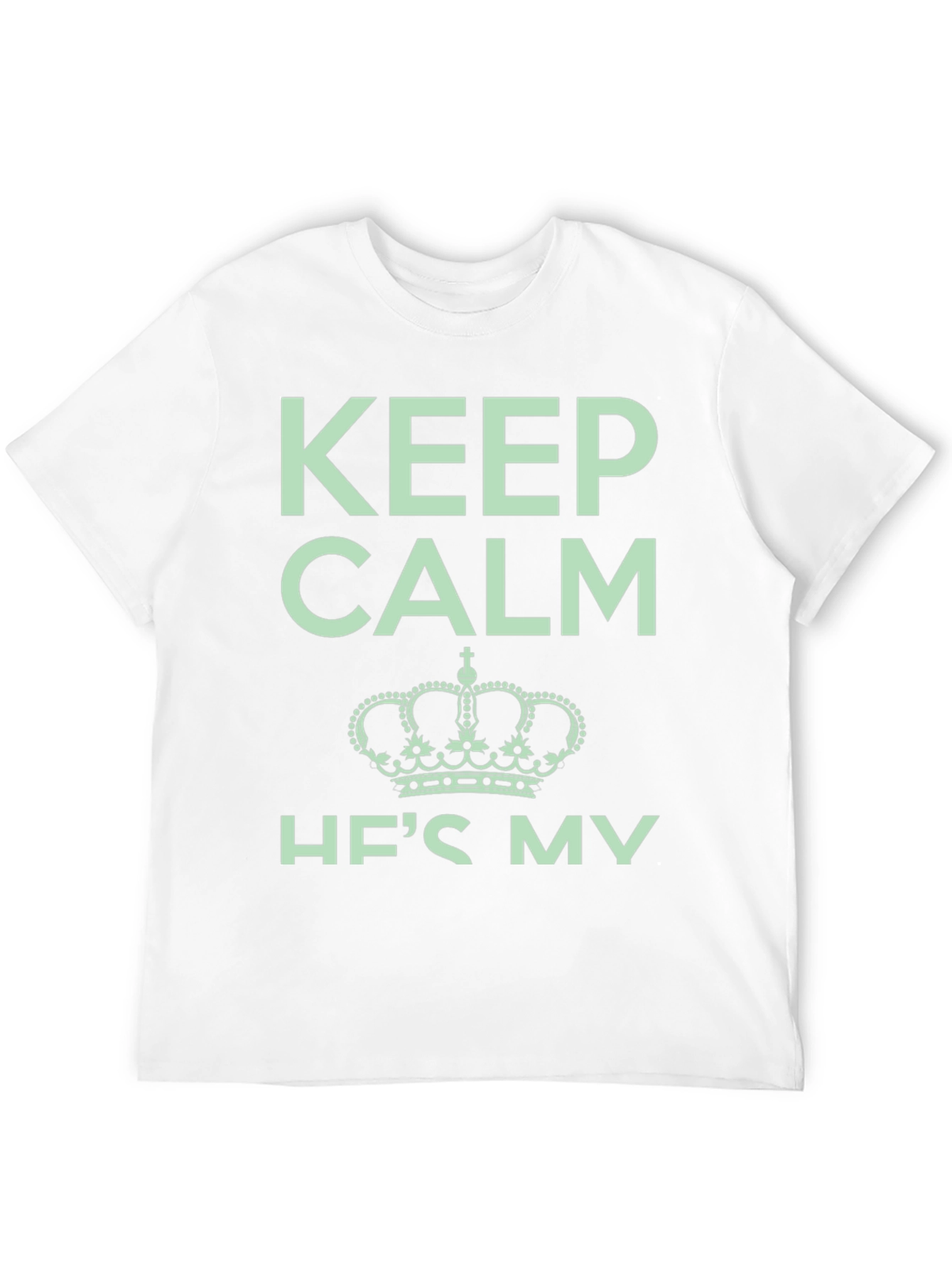 Black Keep Calm He's My King Black T-Shirt view 12