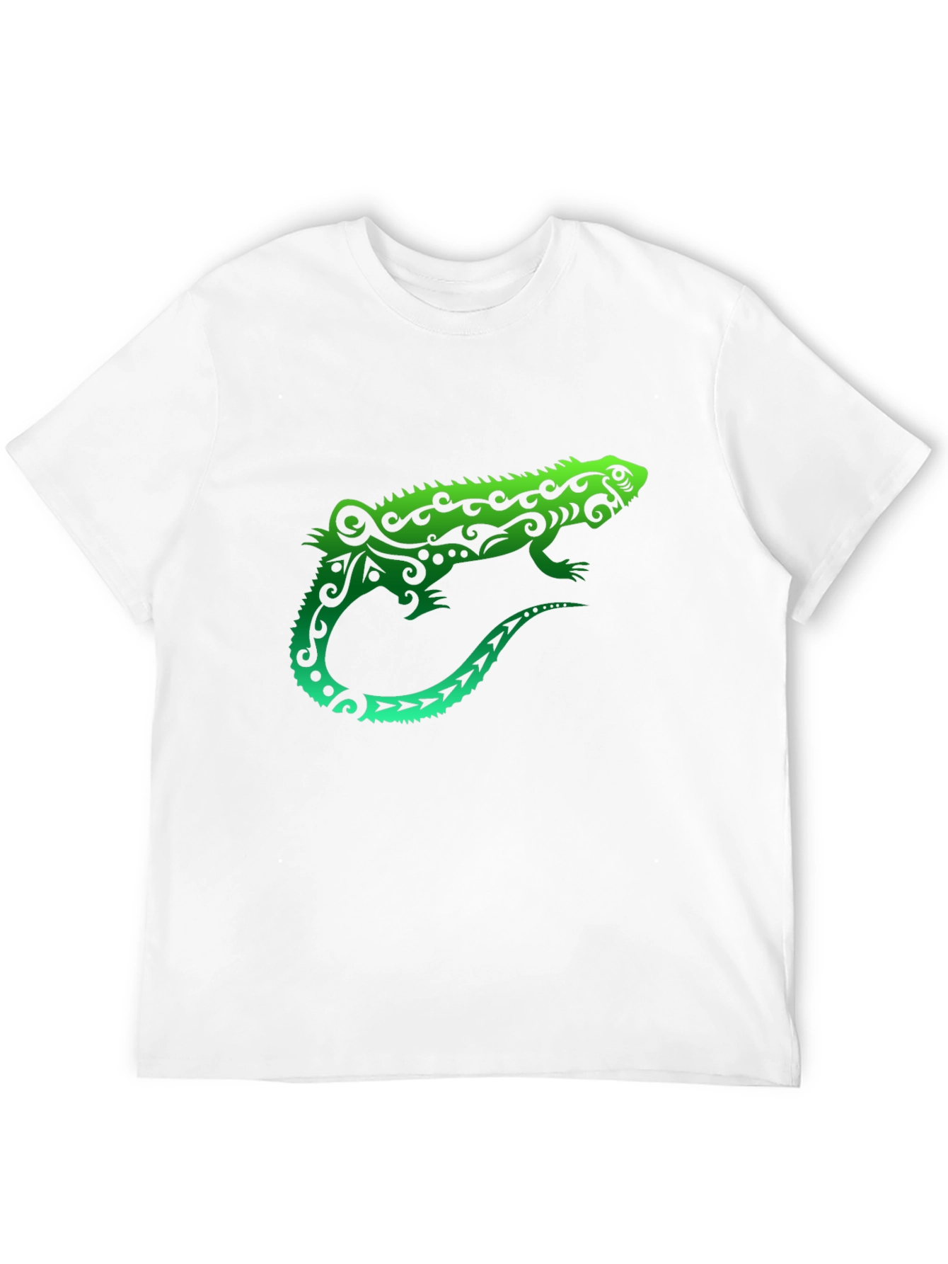 Black Tribal Iguana Black T-Shirt - Unique Design view 12