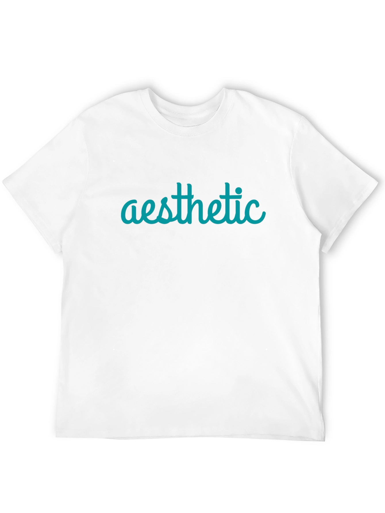 Black Aesthetic Teal Graphic Print Black T-Shirt view 12