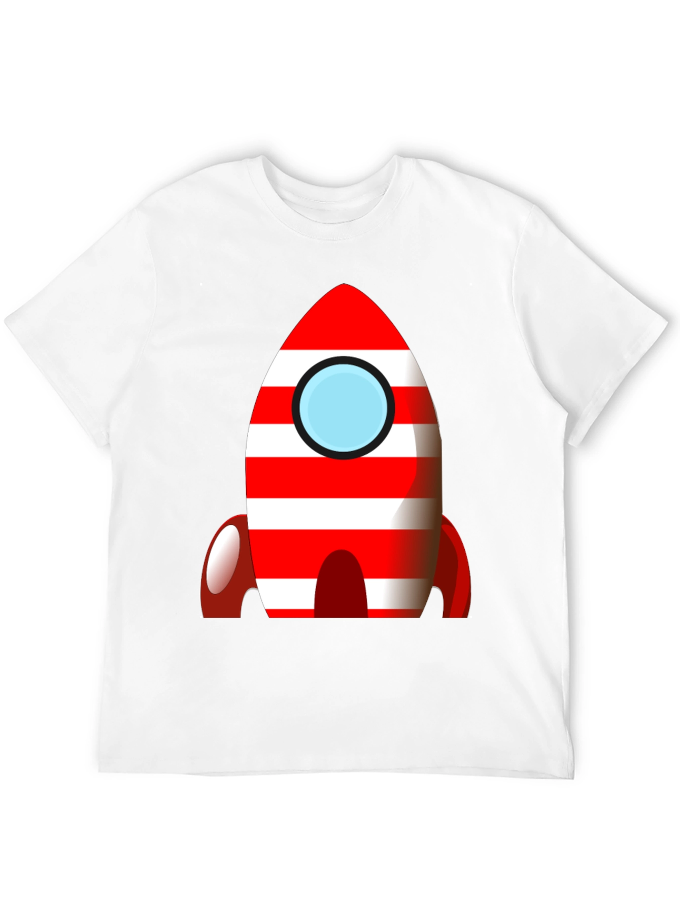 Black Retro Rocket T-Shirt - Bold Striped Design view 12