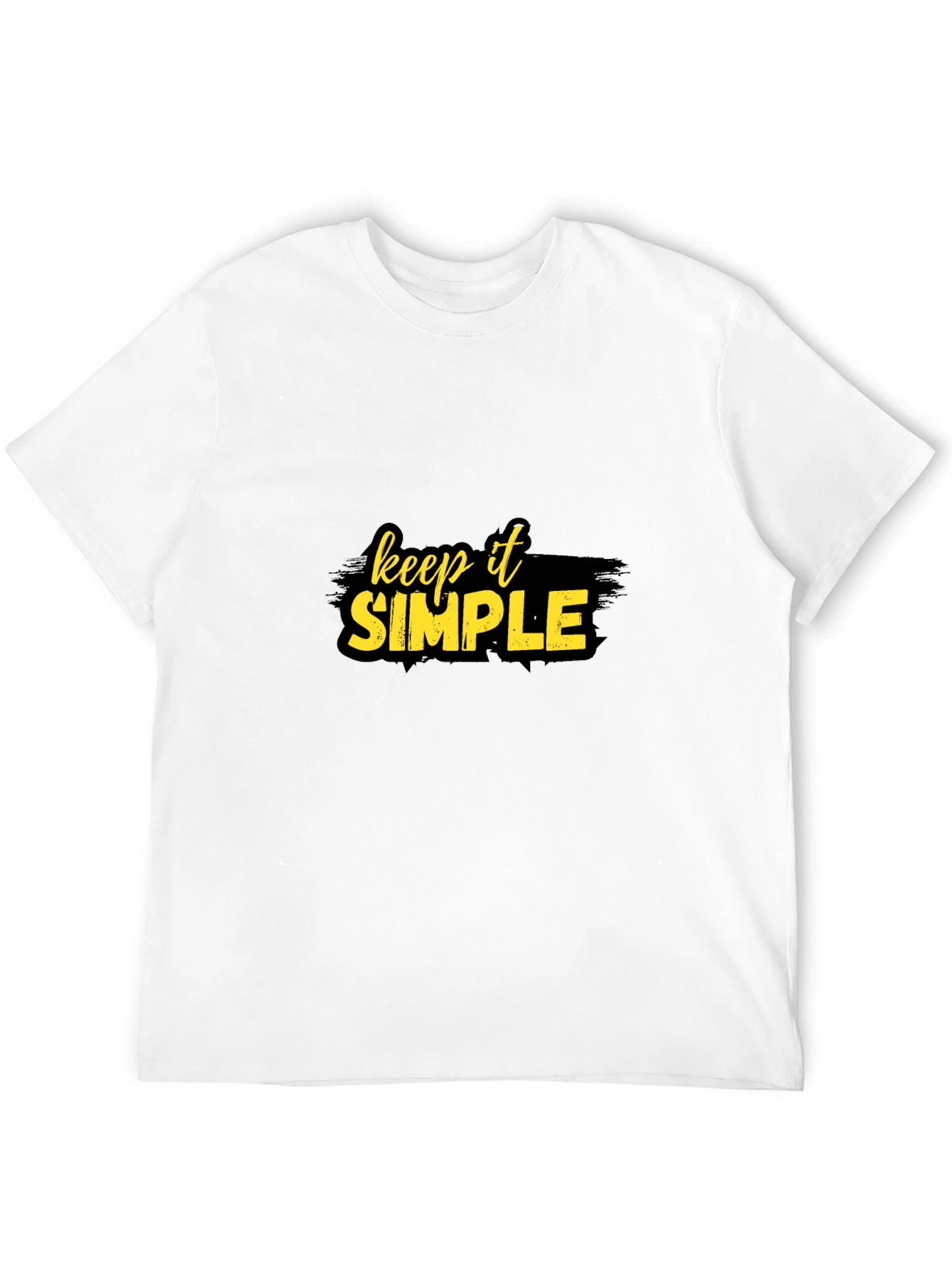 Black Keep It Simple Graphic T-Shirt view 12