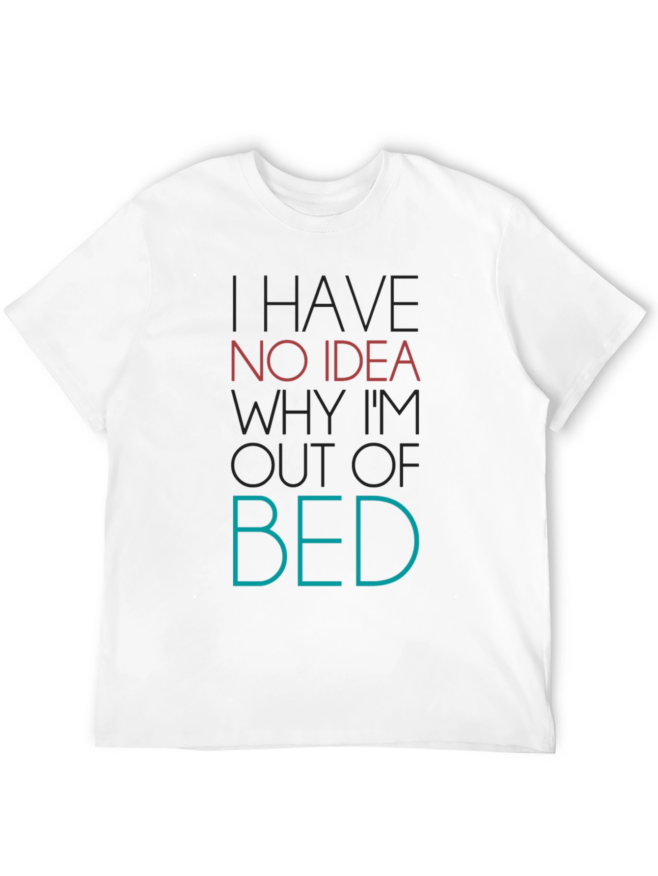 Black Humorous "No Idea" Graphic Tee - Casual Wear view 12