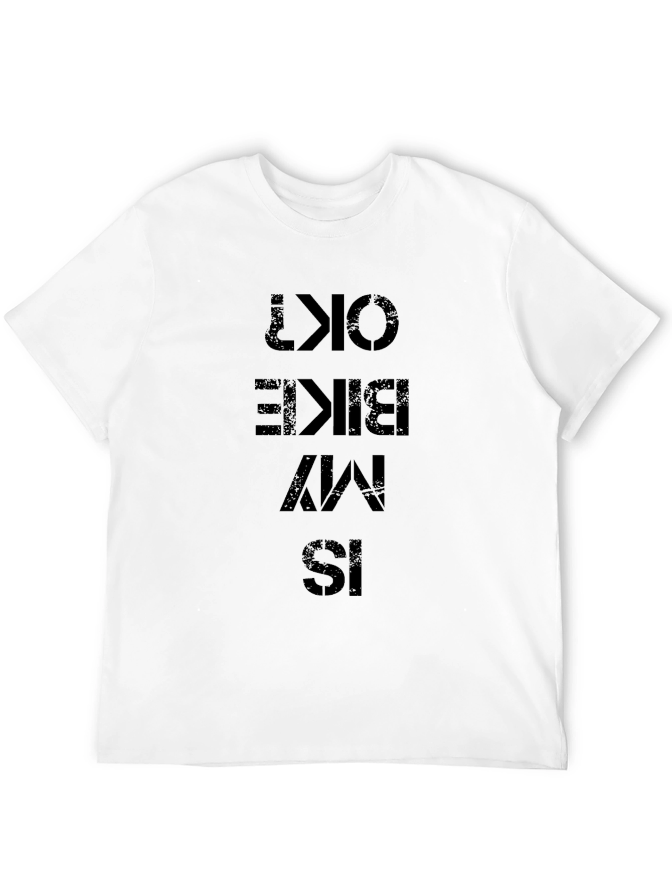 Black Is My Bike OK? Black Graphic T-Shirt view 12