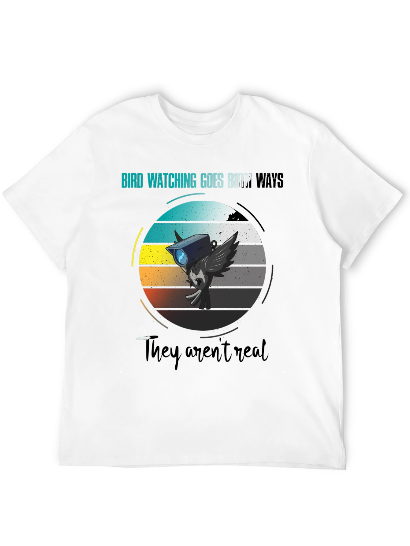 Black Bird Watching Goes Both Ways Graphic Tee view 12