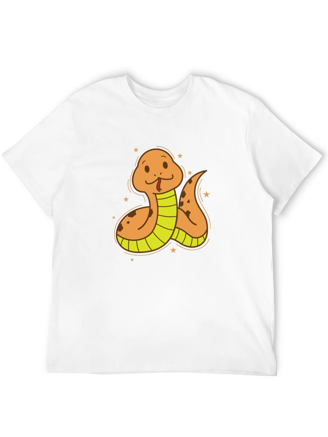 Black Cartoon Snake Graphic Tee - Soft Cotton Blend view 12