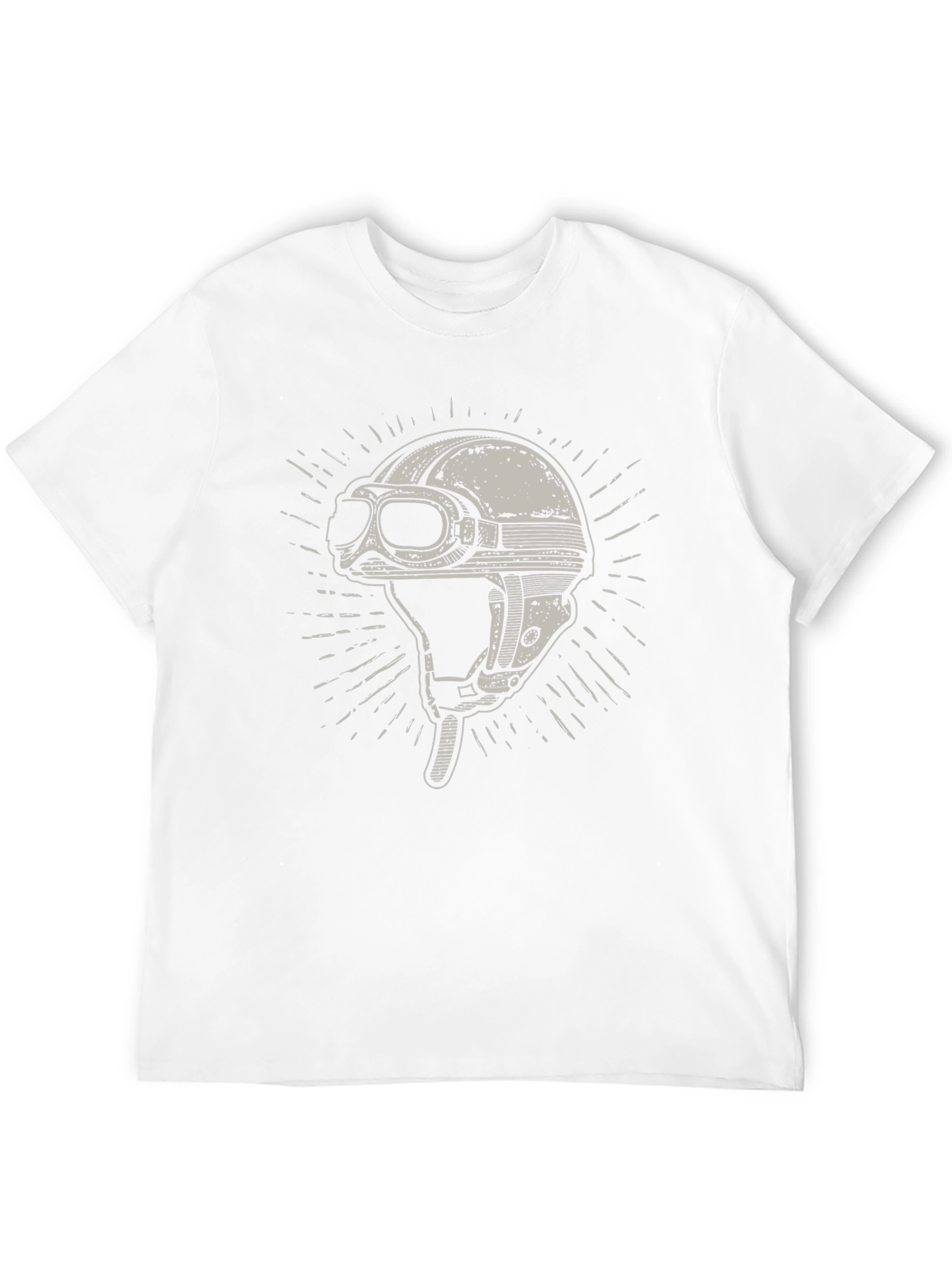 Black Vintage Motorcycle Helmet Graphic T-Shirt view 12