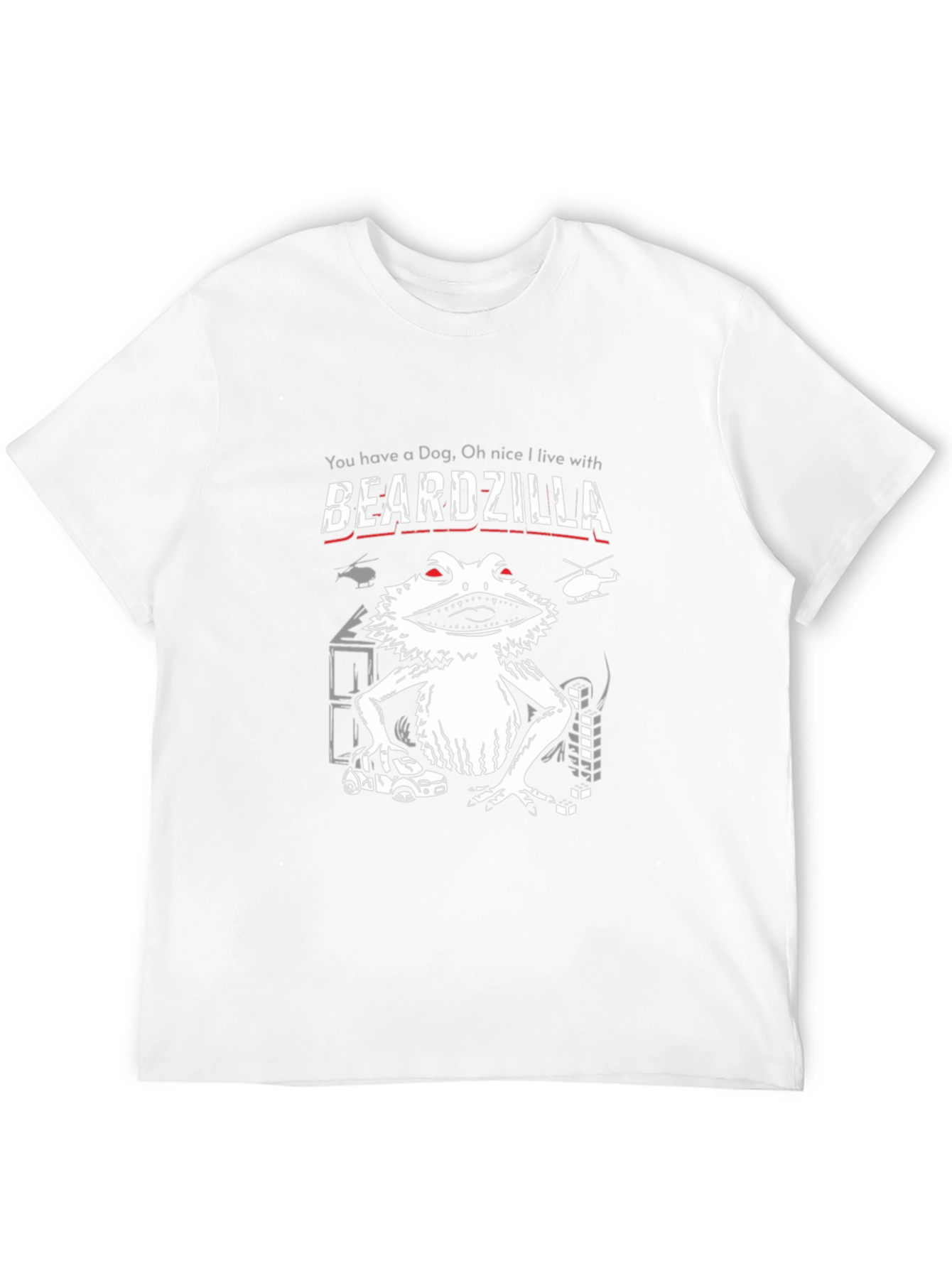 Beardzilla Funny Graphic Novelty T-Shirt - 12