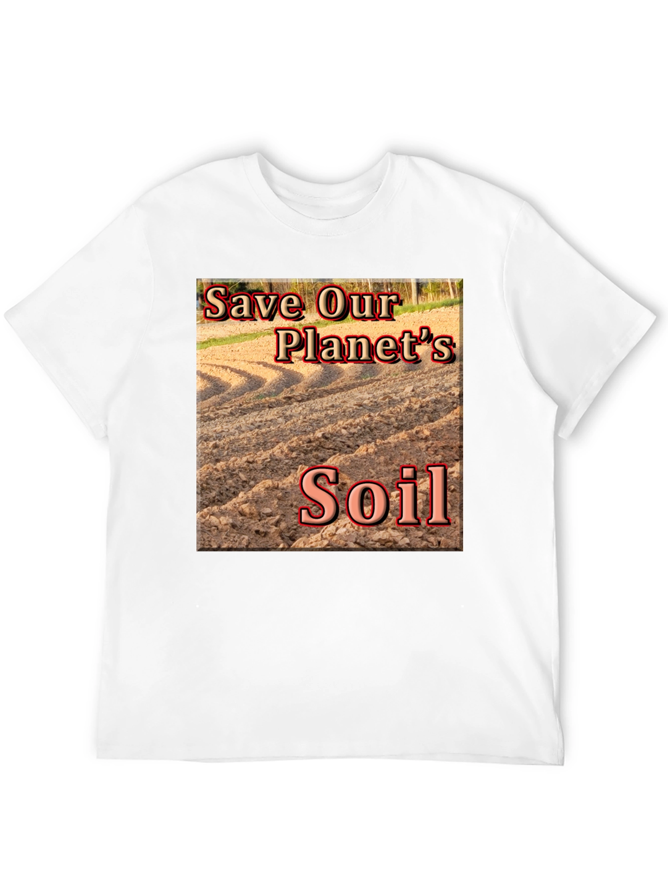 Black Save Our Planet's Soil T-Shirt view 12