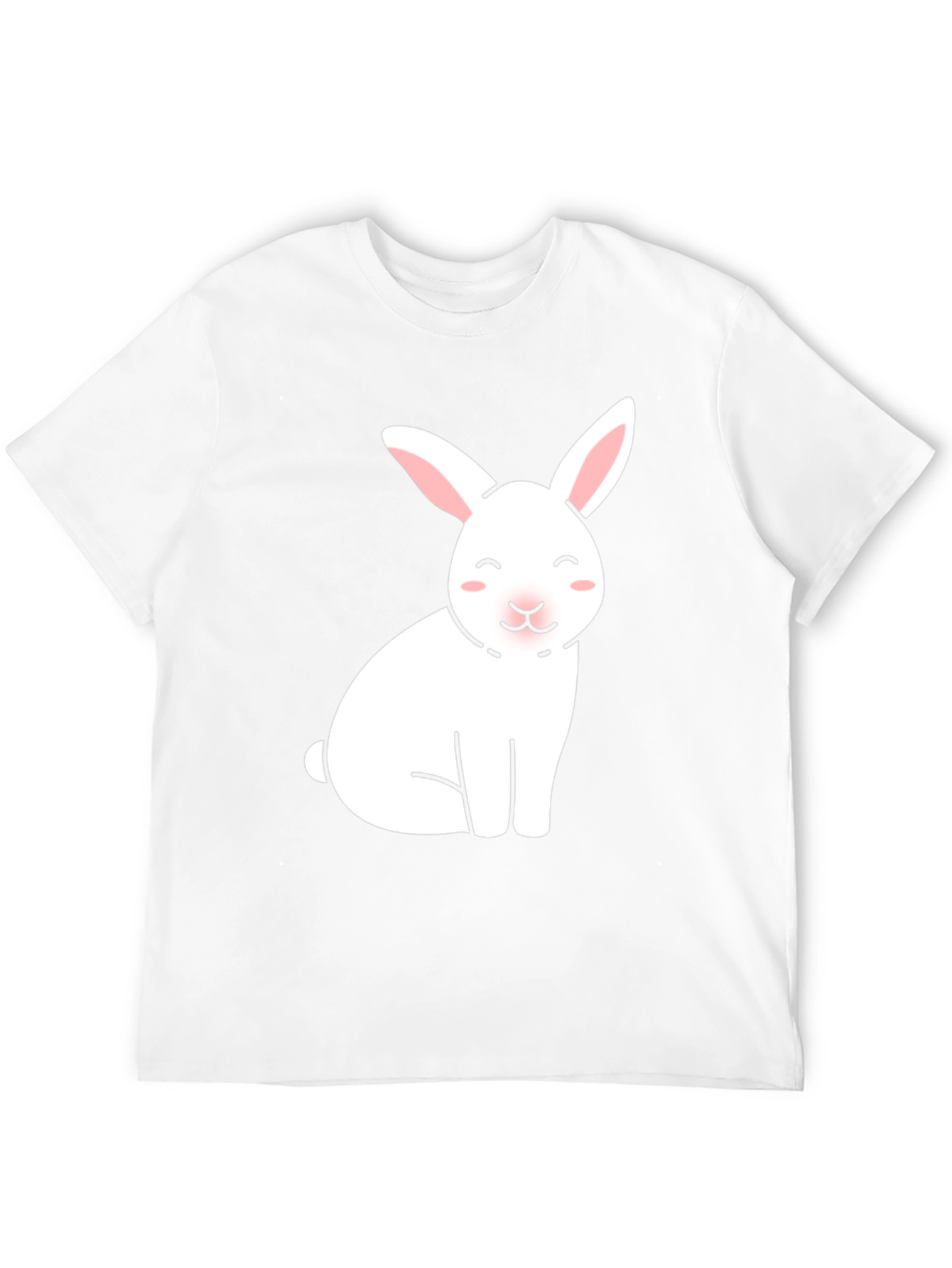 Cute Bunny Graphic Tee - Black Casual T-Shirt - 12