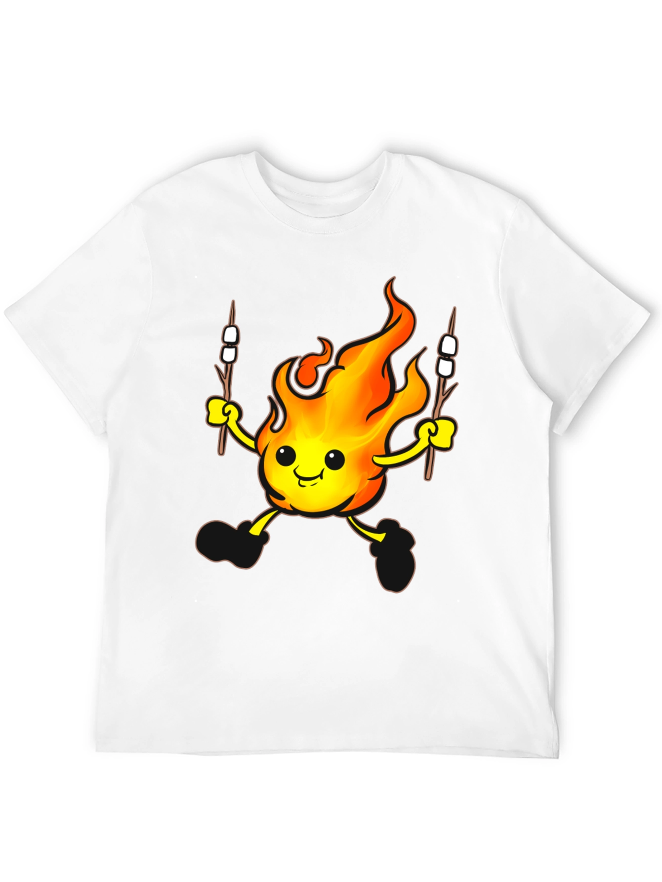 Black Funny Campfire Marshmallow T-Shirt view 12