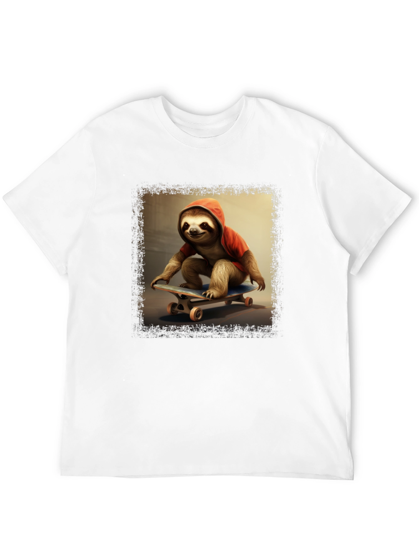 Black Sloth Skateboarder T-Shirt - Cool & Unique Design view 12