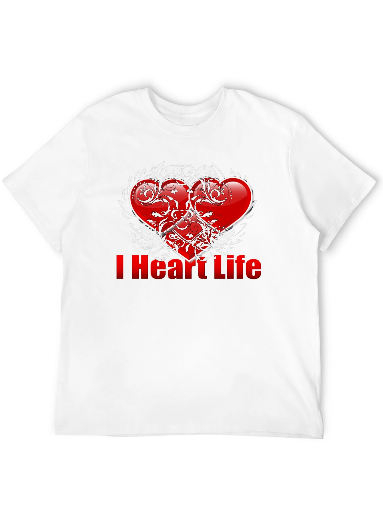 Black I Heart Life Graphic T-Shirt - Black view 12