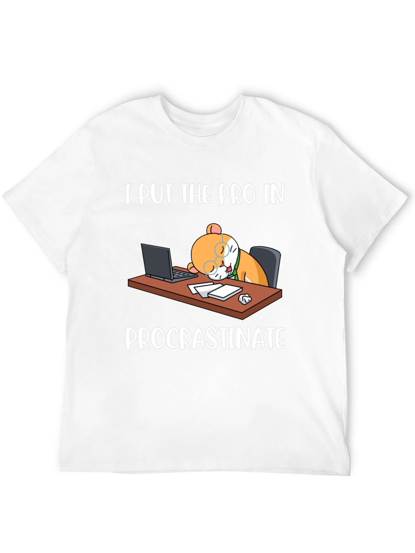 Black Procrastinate Cat T-Shirt view 12