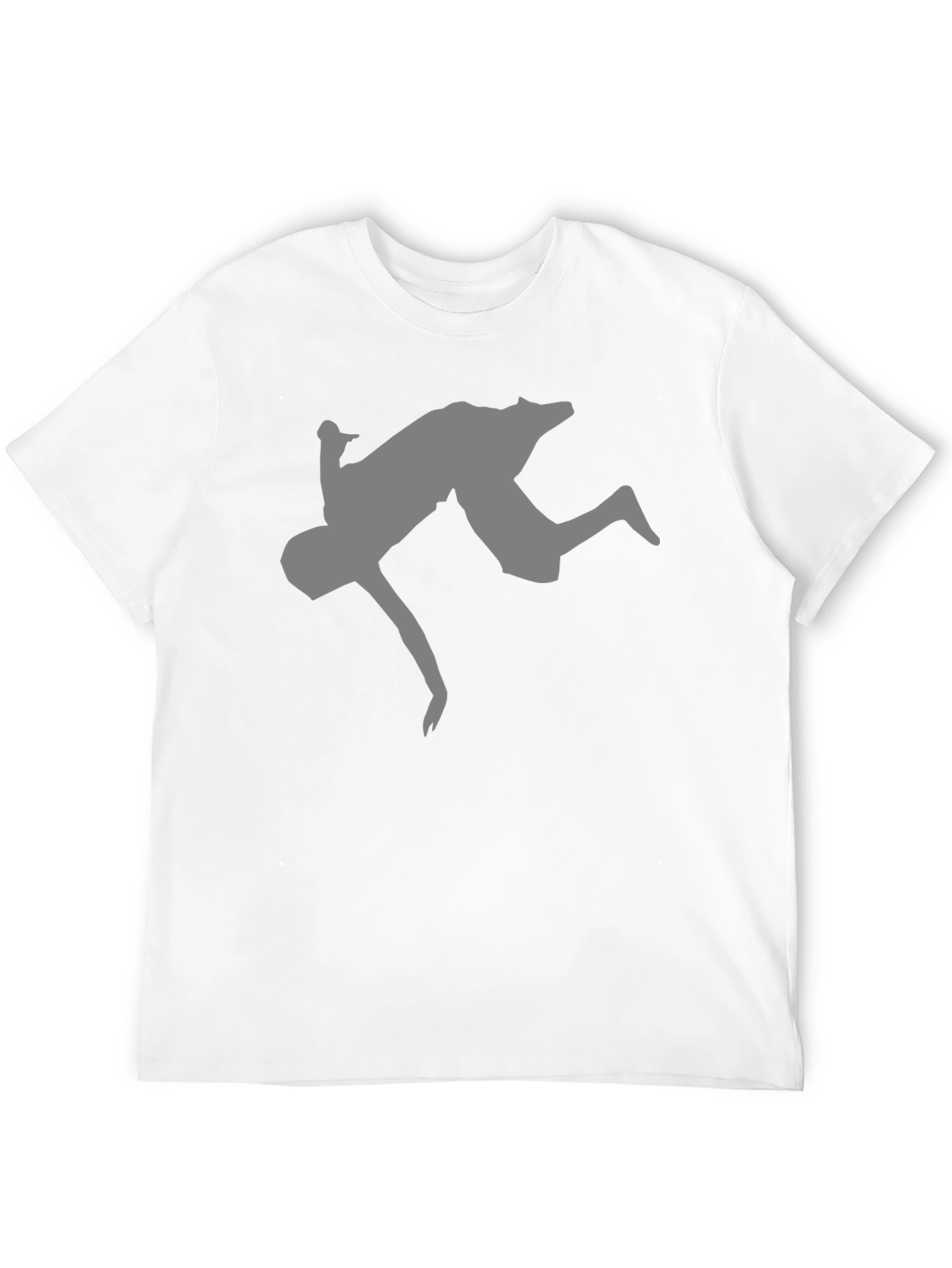 Black Parkour Silhouette Black T-Shirt view 12