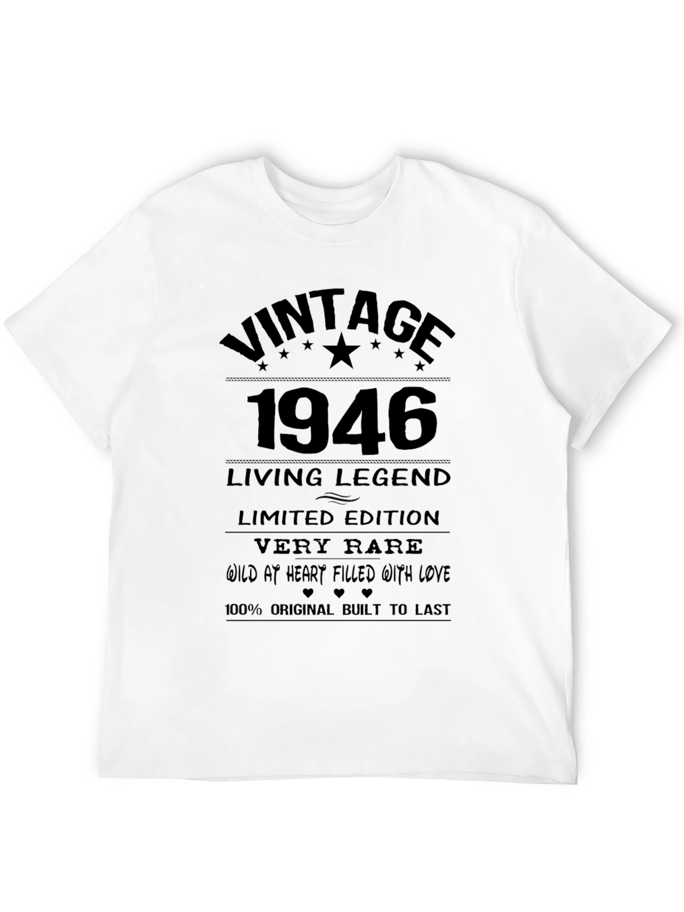 Black Vintage 1946 Living Legend Black T-Shirt view 12